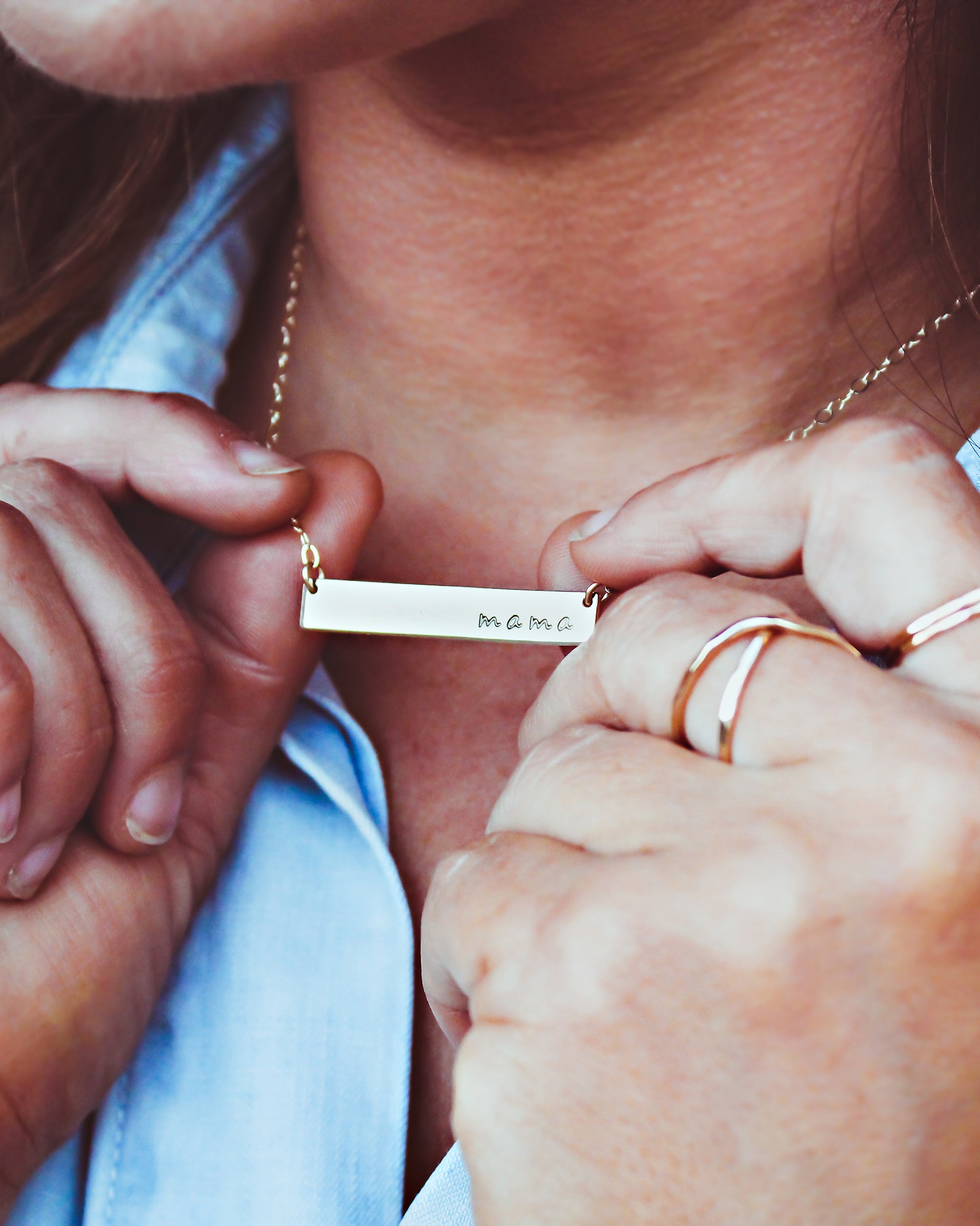 Mama Classic Bar Necklace