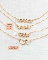Linked Hearts Necklace • Mother & Daughter