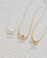 Linked Hearts Necklace • Best Friend