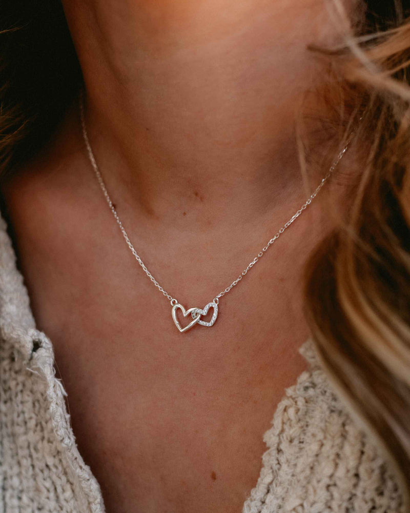 Linked Hearts Necklace • Mother & Daughter