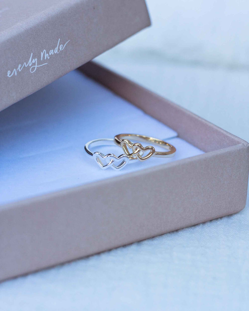 Linked Hearts Ring • Aunt & Niece