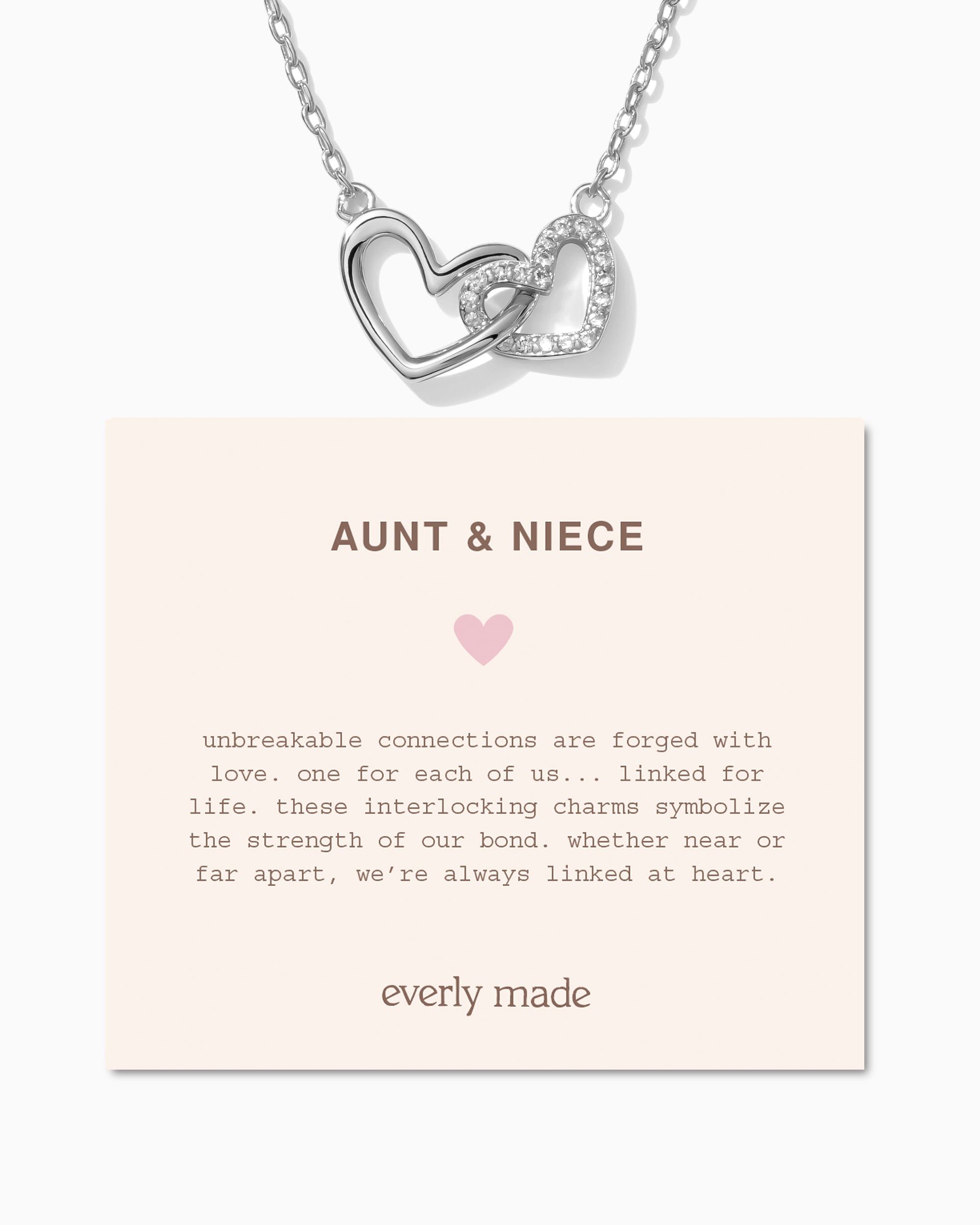Linked Hearts Necklace • Aunt & Niece