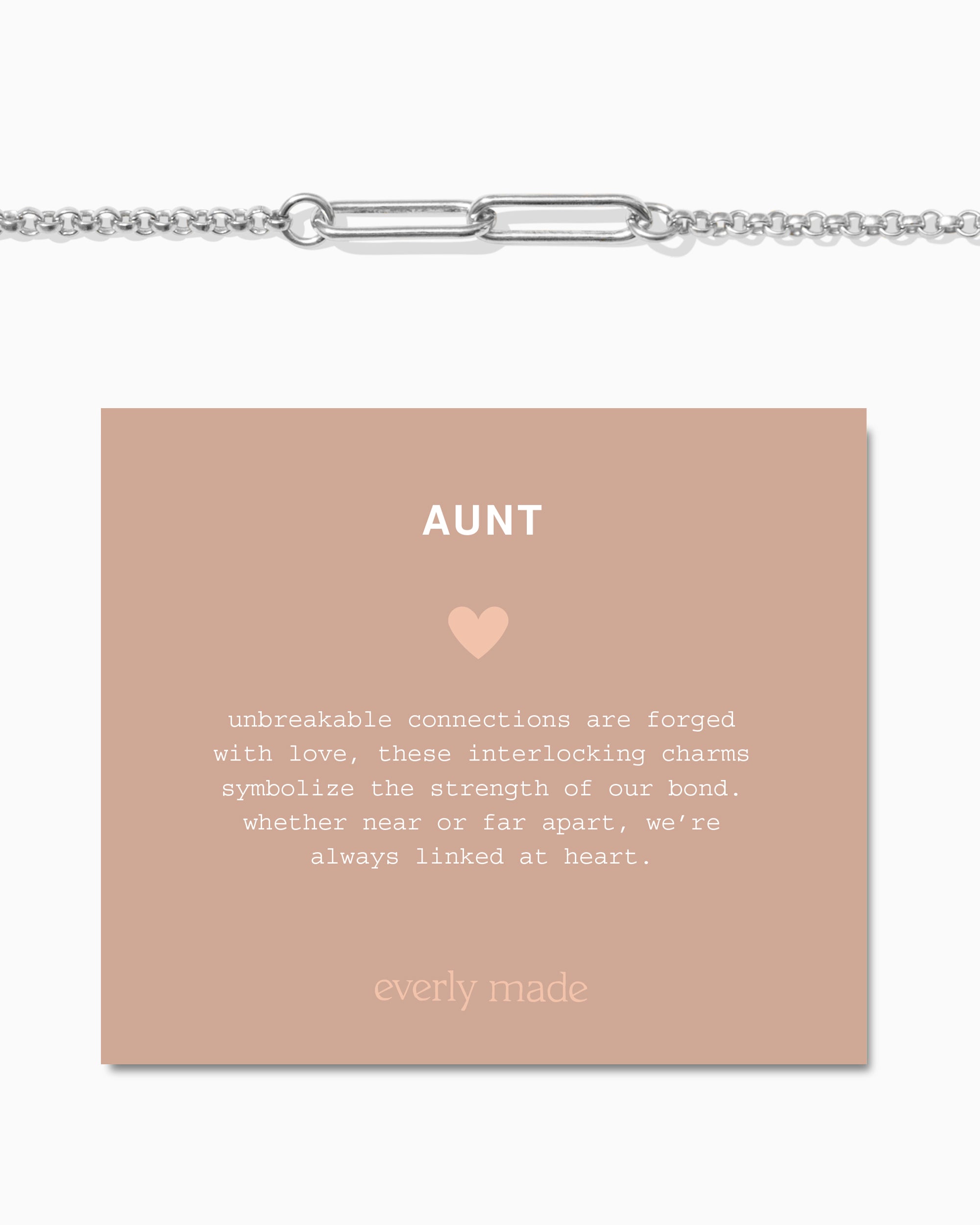 Linked Bracelet for Aunt. Gift for Aunt - Everly Made