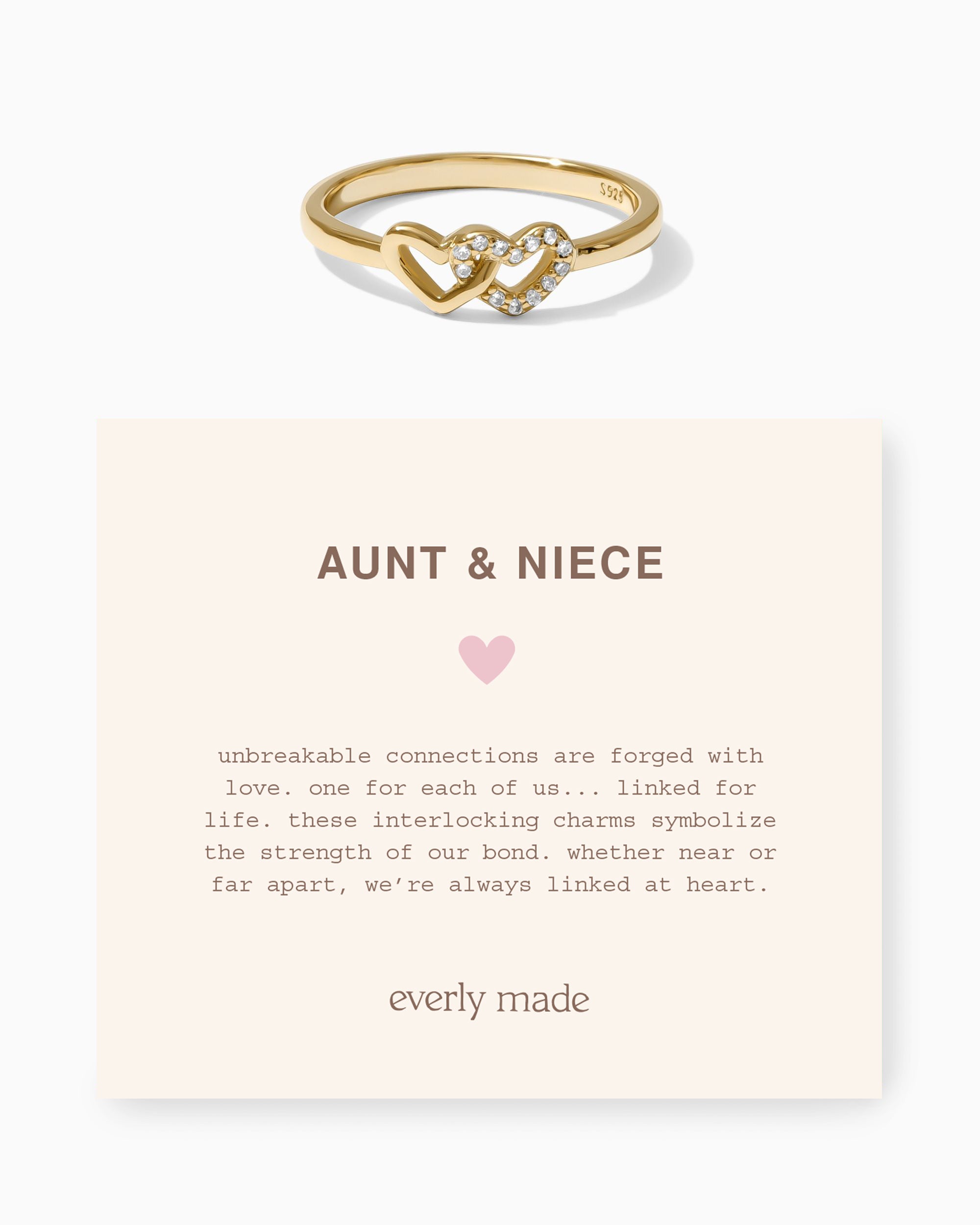 Linked Hearts CZ Ring • Aunt & Niece (Final Sale)