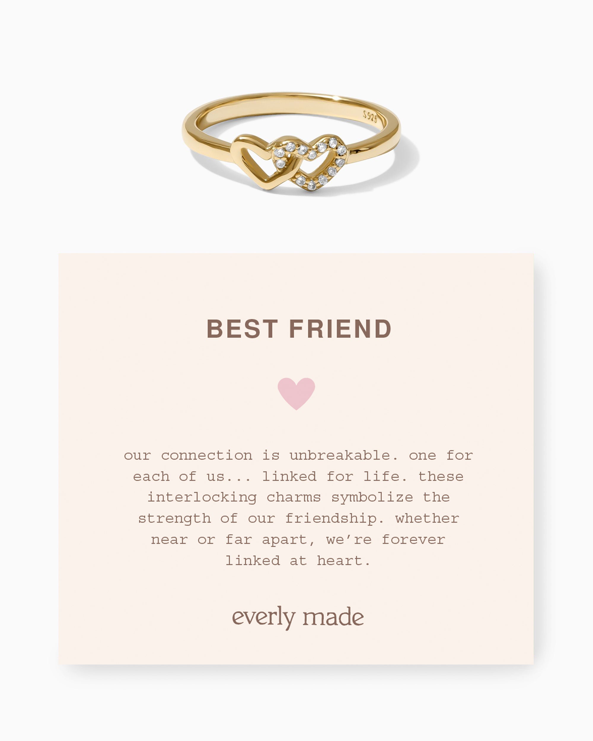Linked Hearts CZ Ring • Best Friend (Final Sale)