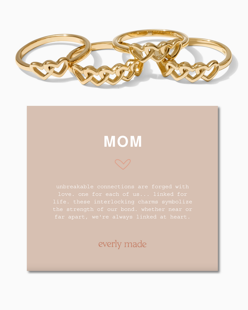 Linked Hearts Ring • Mom