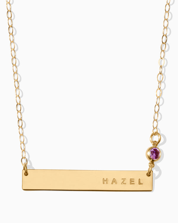 Chandler Birthstone Bar Necklace