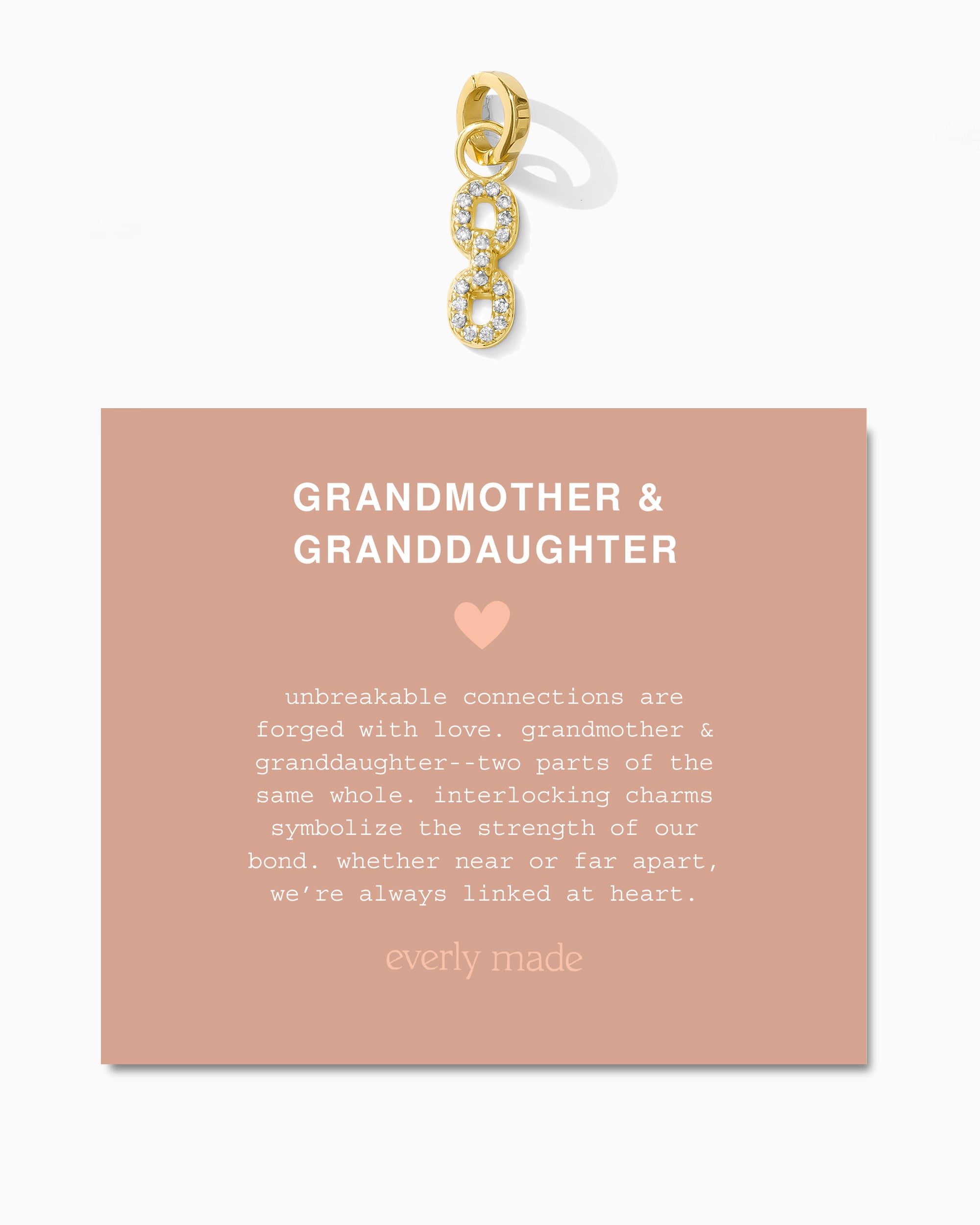 Pavé Linked Clarke Charm • Grandmother & Granddaughter