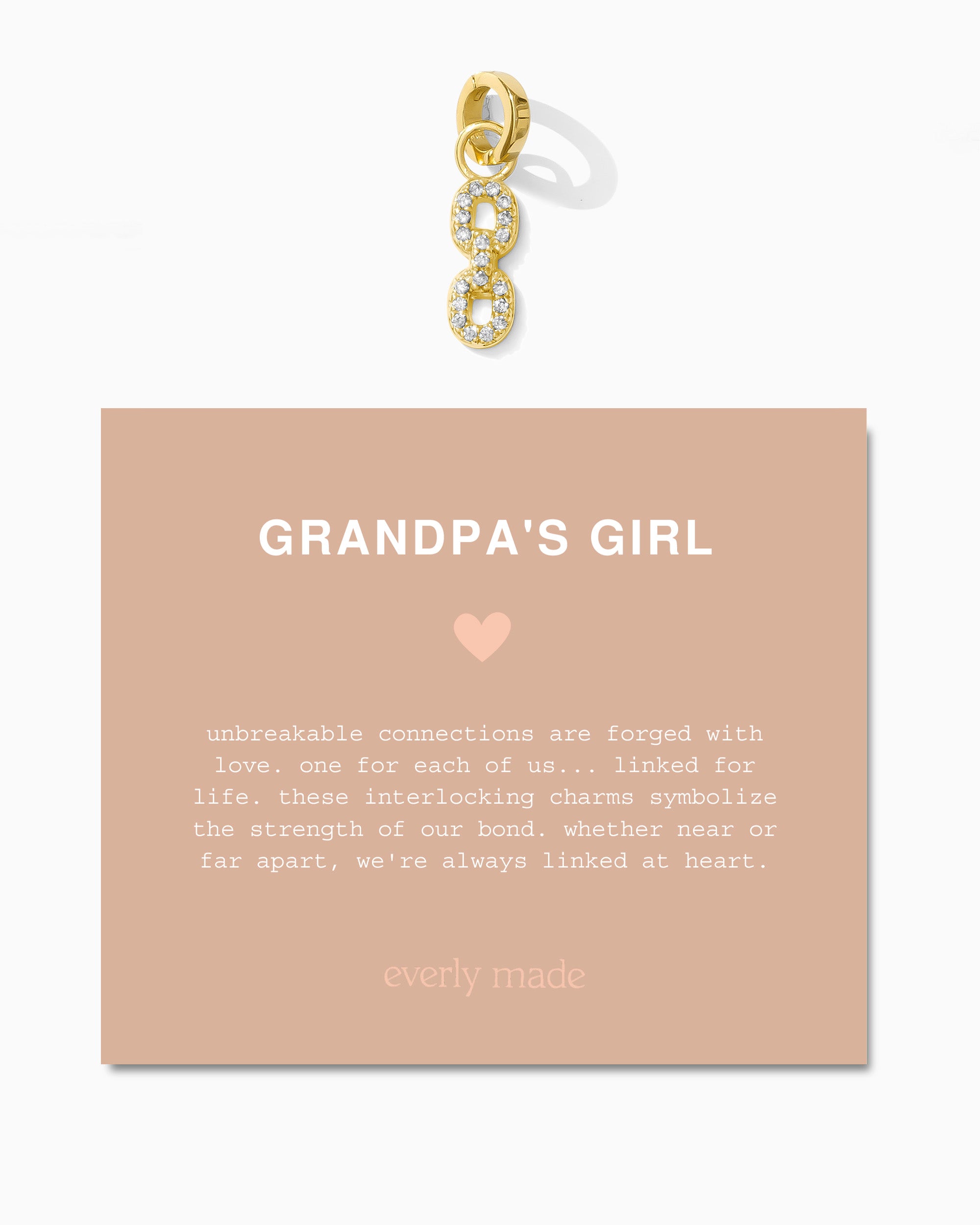 Pavé Linked Clarke Charm • Grandpa's Girl