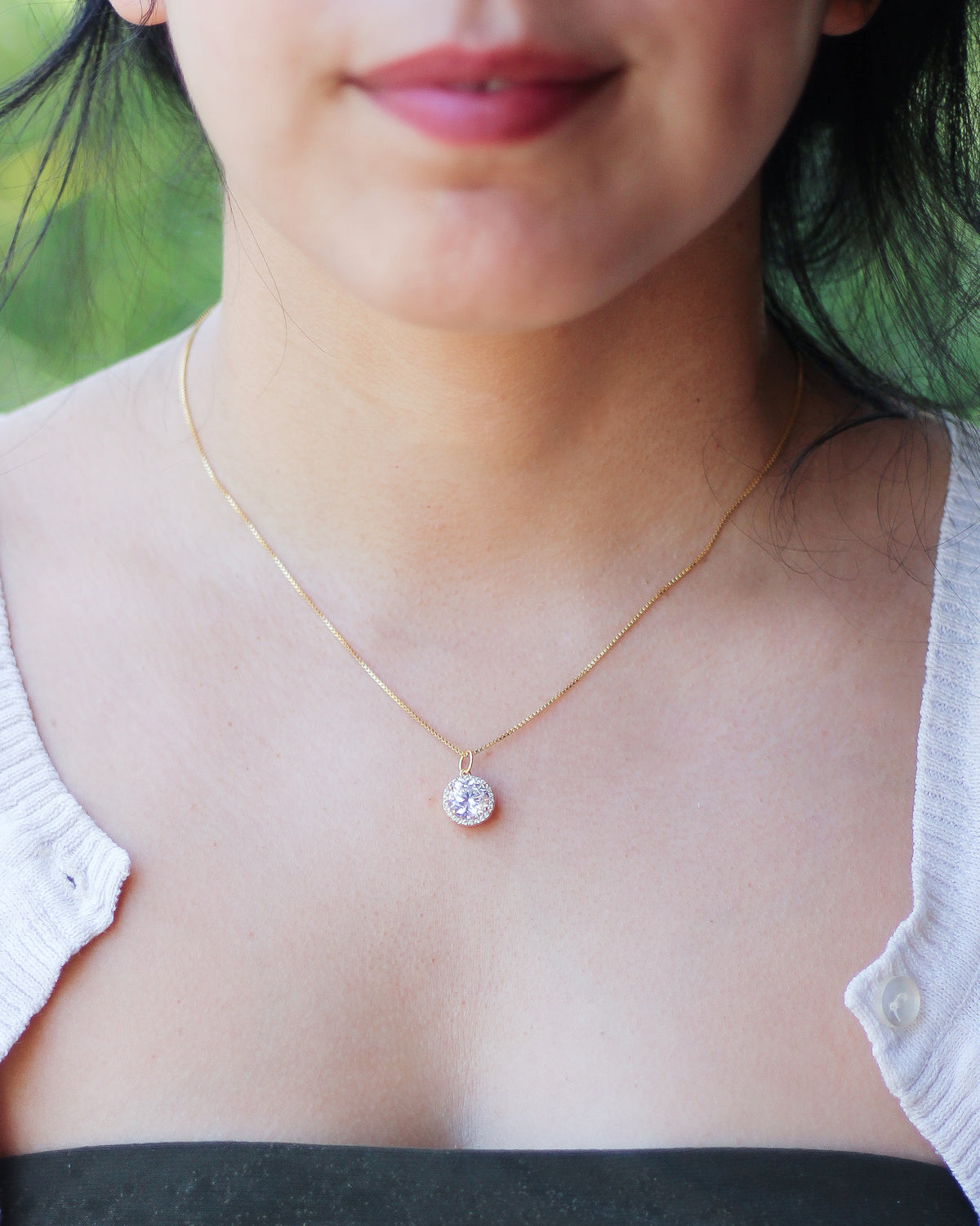 Round CZ Charm (Final Sale)