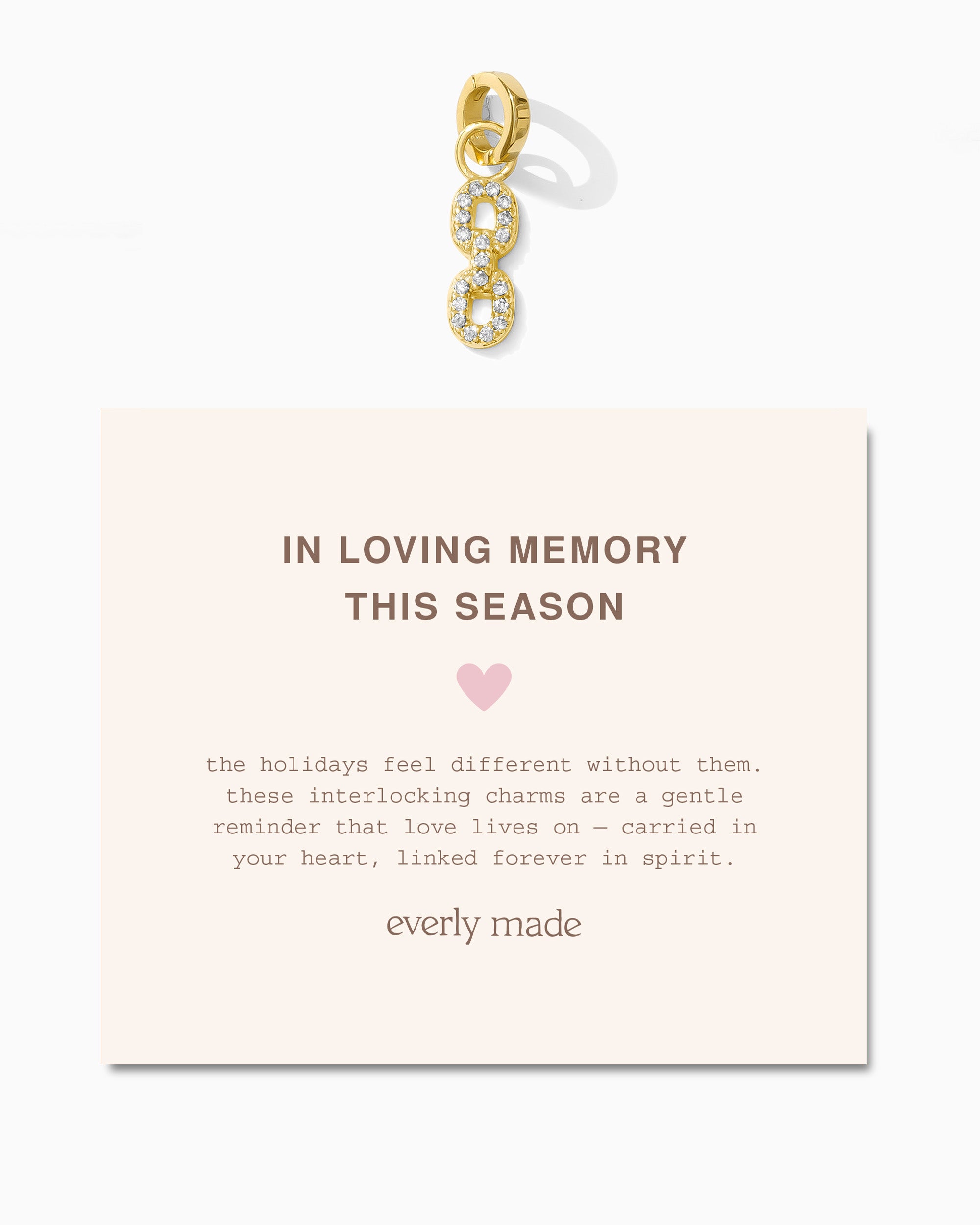 Pavé Linked Clarke Charm • In Loving Memory This Season