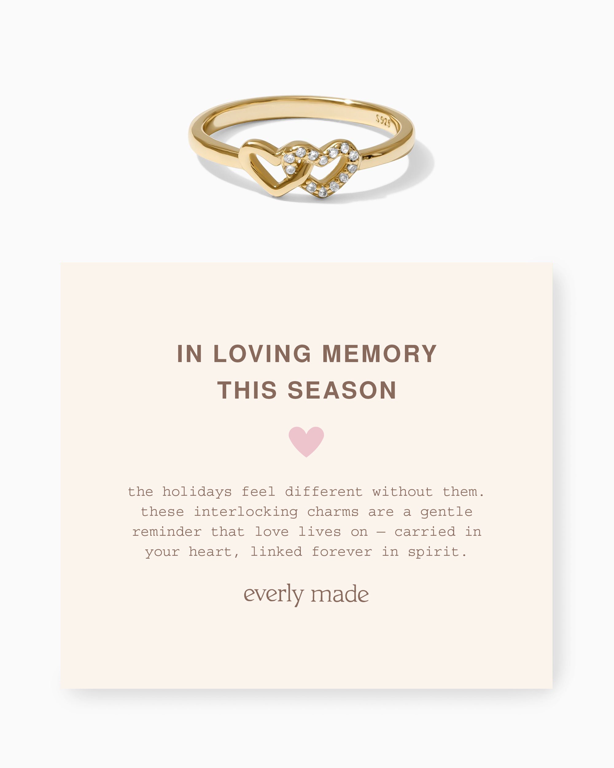 Linked Hearts CZ Ring • In Loving Memory This Season (Final Sale)