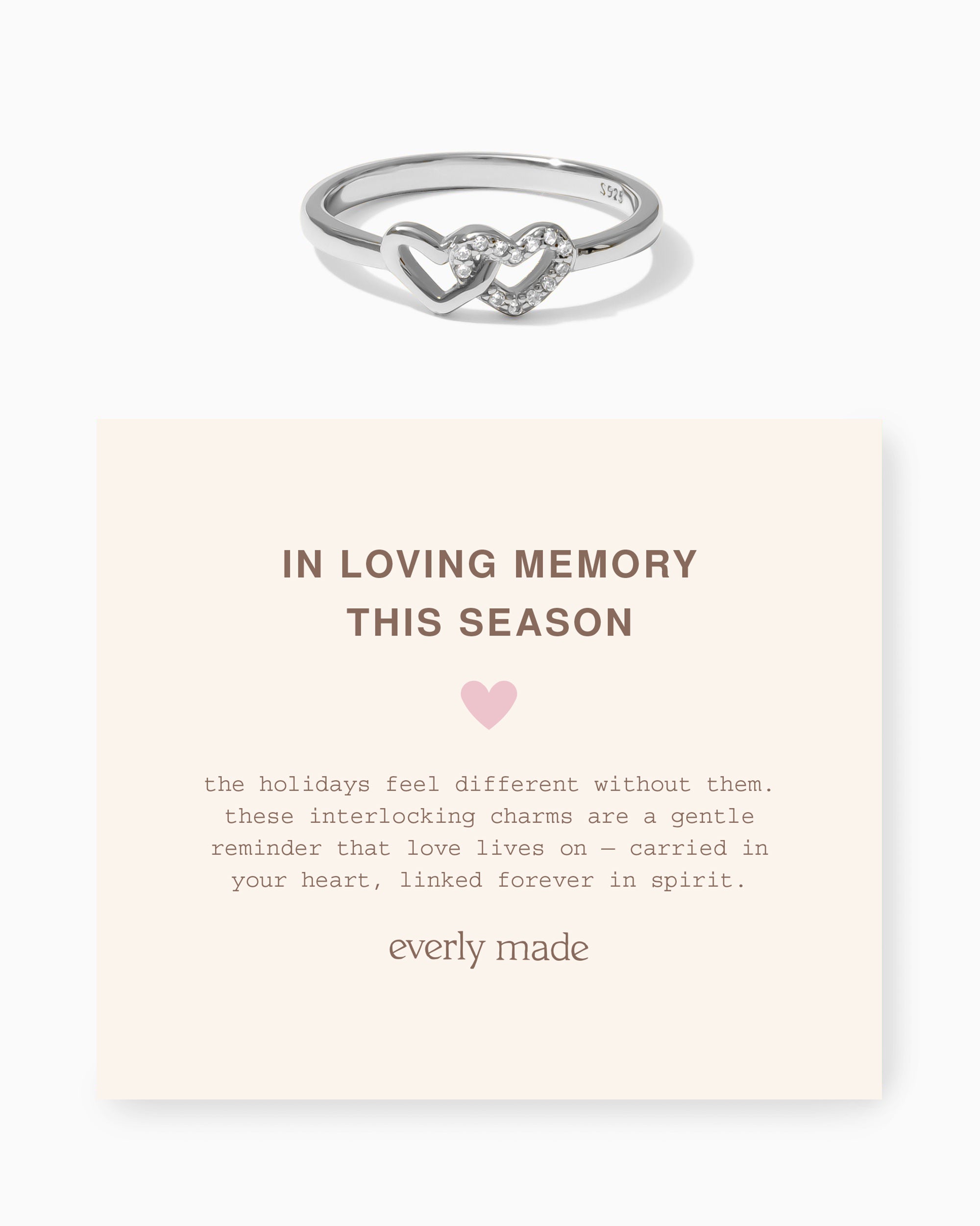 Linked Hearts CZ Ring • In Loving Memory This Season (Final Sale)