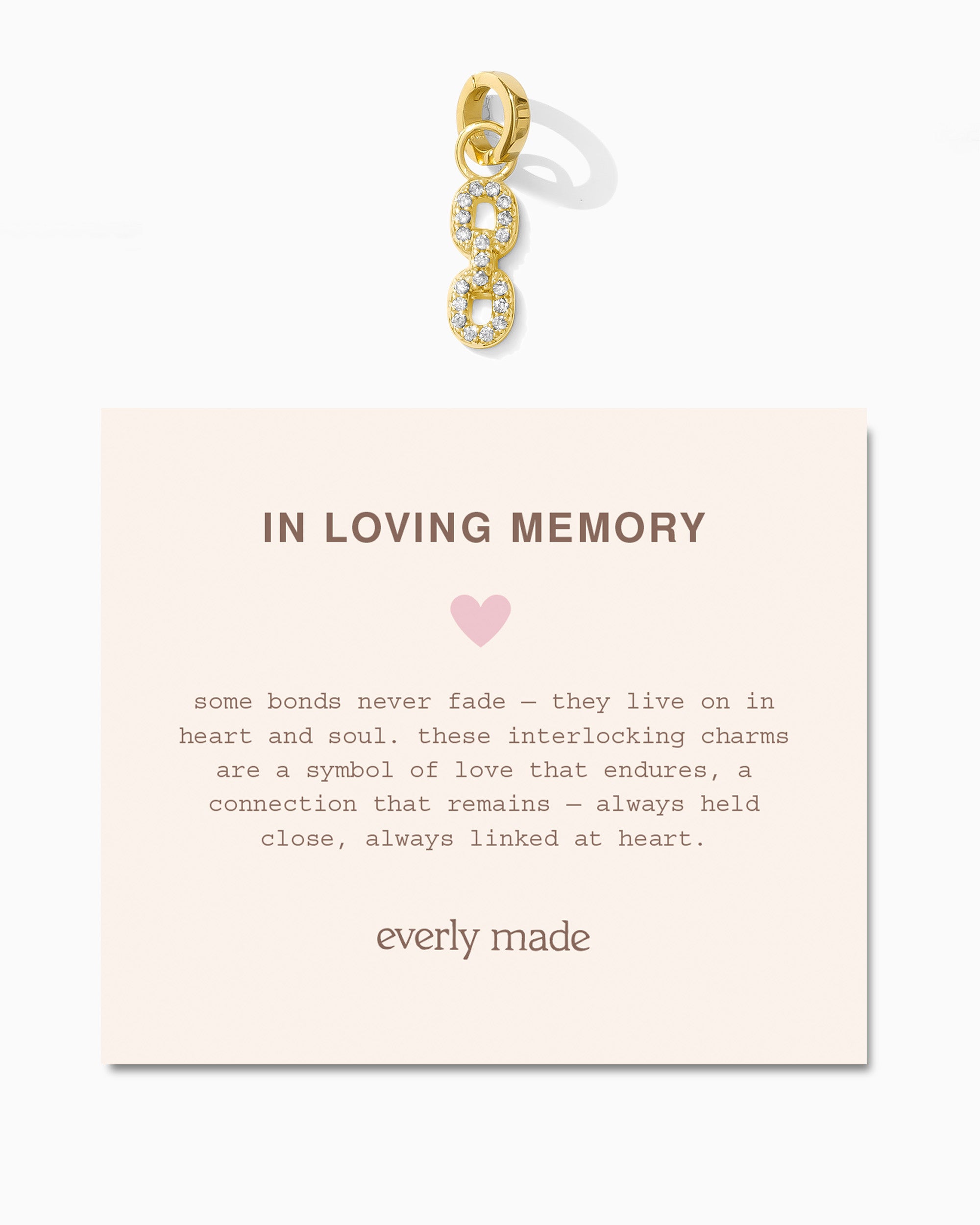 Pavé Linked Clarke Charm • In Loving Memory