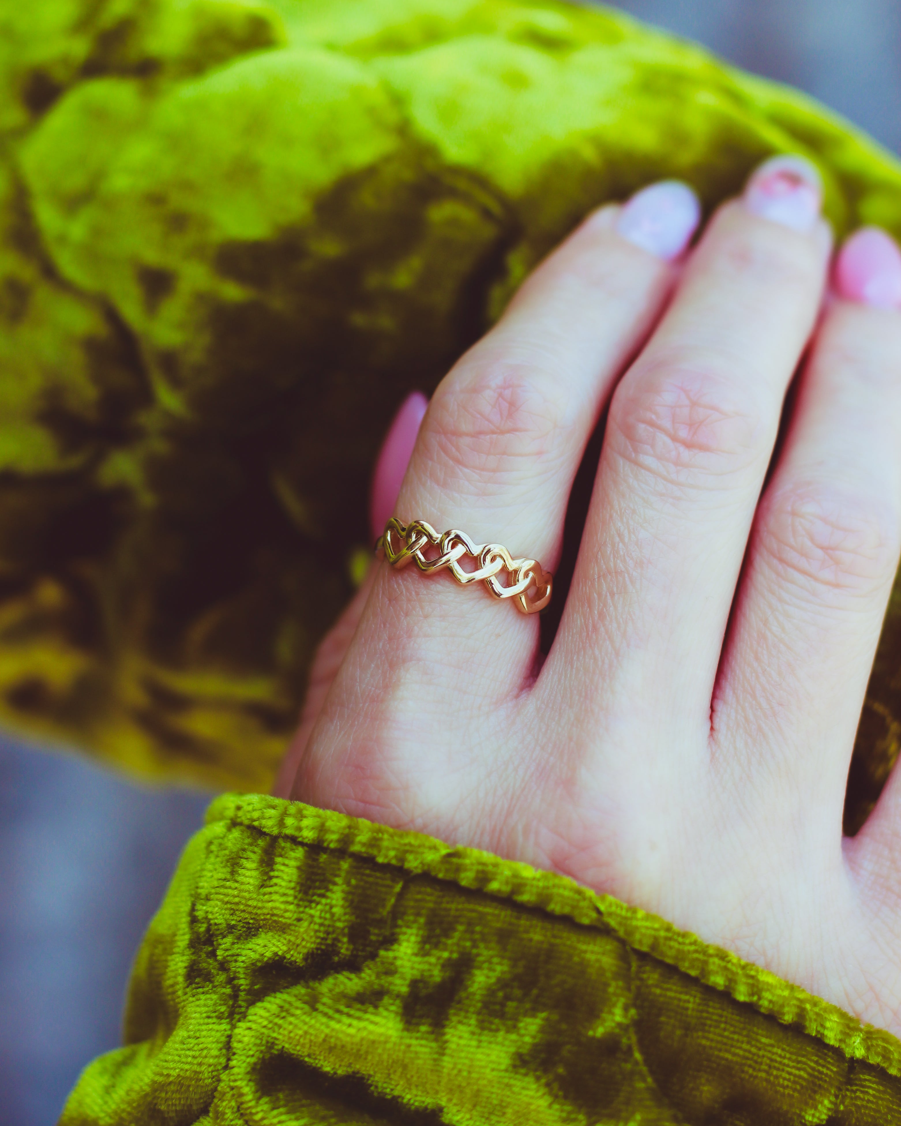 Linked Hearts Ring • Thank You