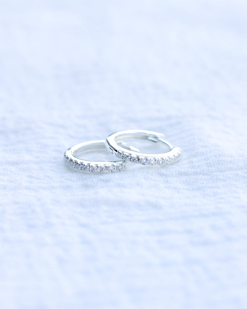 Kelsey 15mm Pave Hoop Earrings