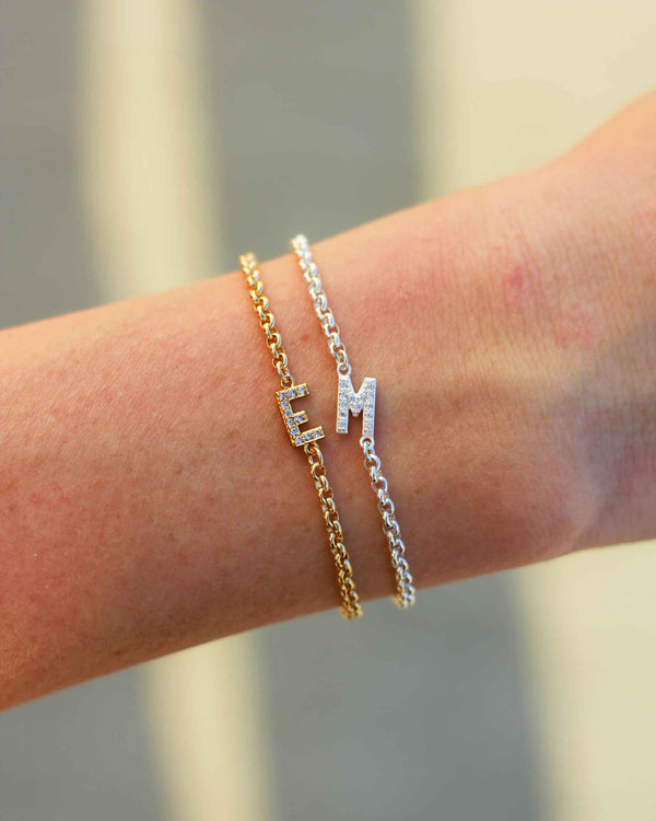 Addicot Pave Letter Bracelet