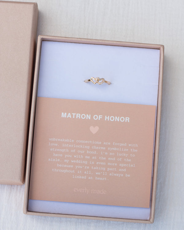 Linked Hearts CZ Ring • Matron of Honor
