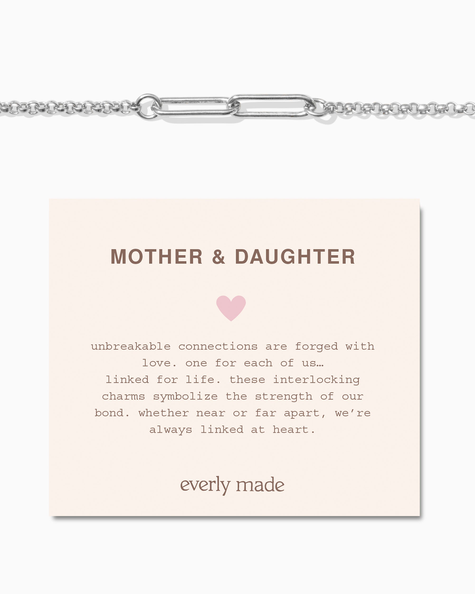 Mother & Daughter Bracelet. Bonded Linked Bracelet - Everly Made
