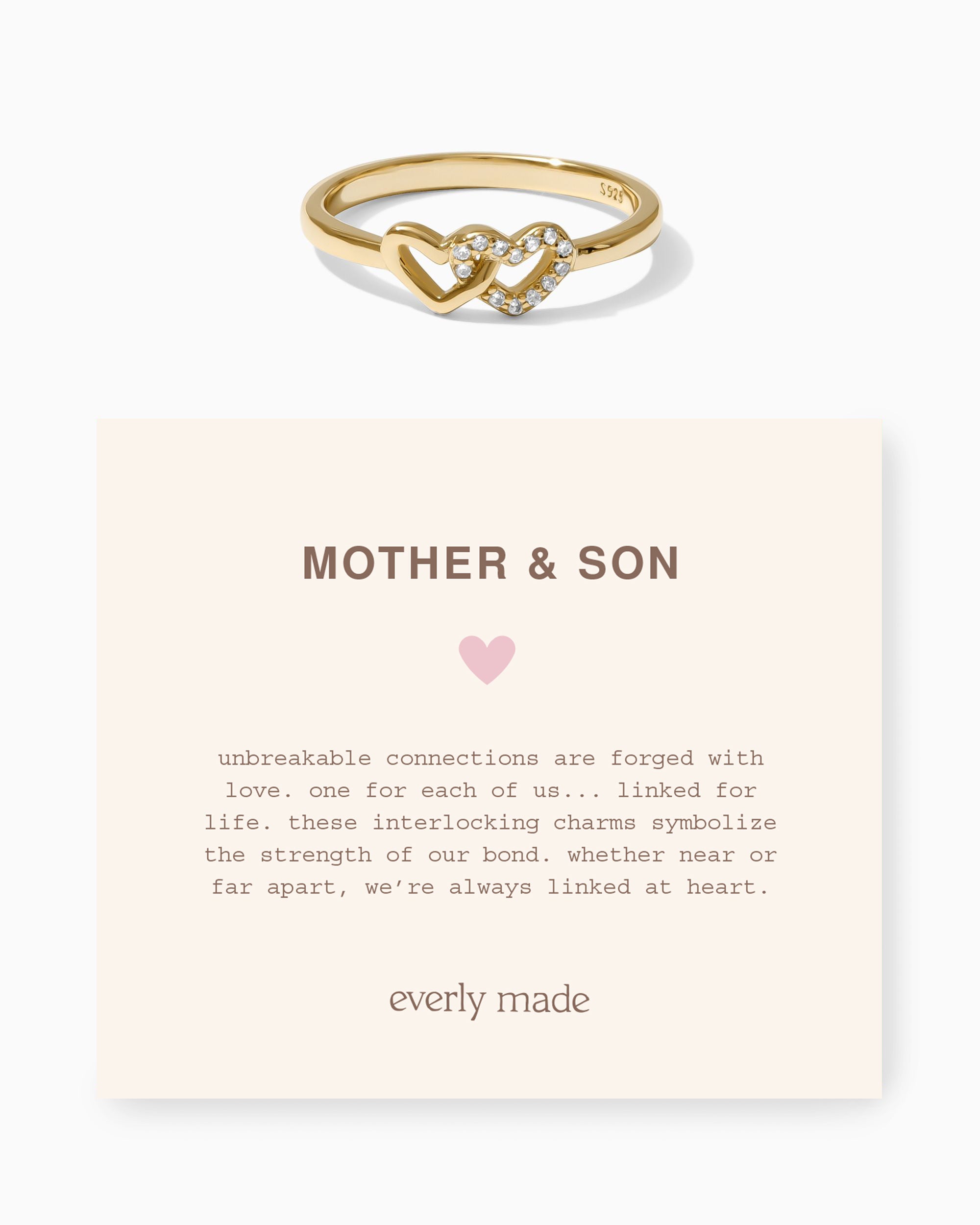 Linked Hearts CZ Ring • Mother & Son (Final Sale)