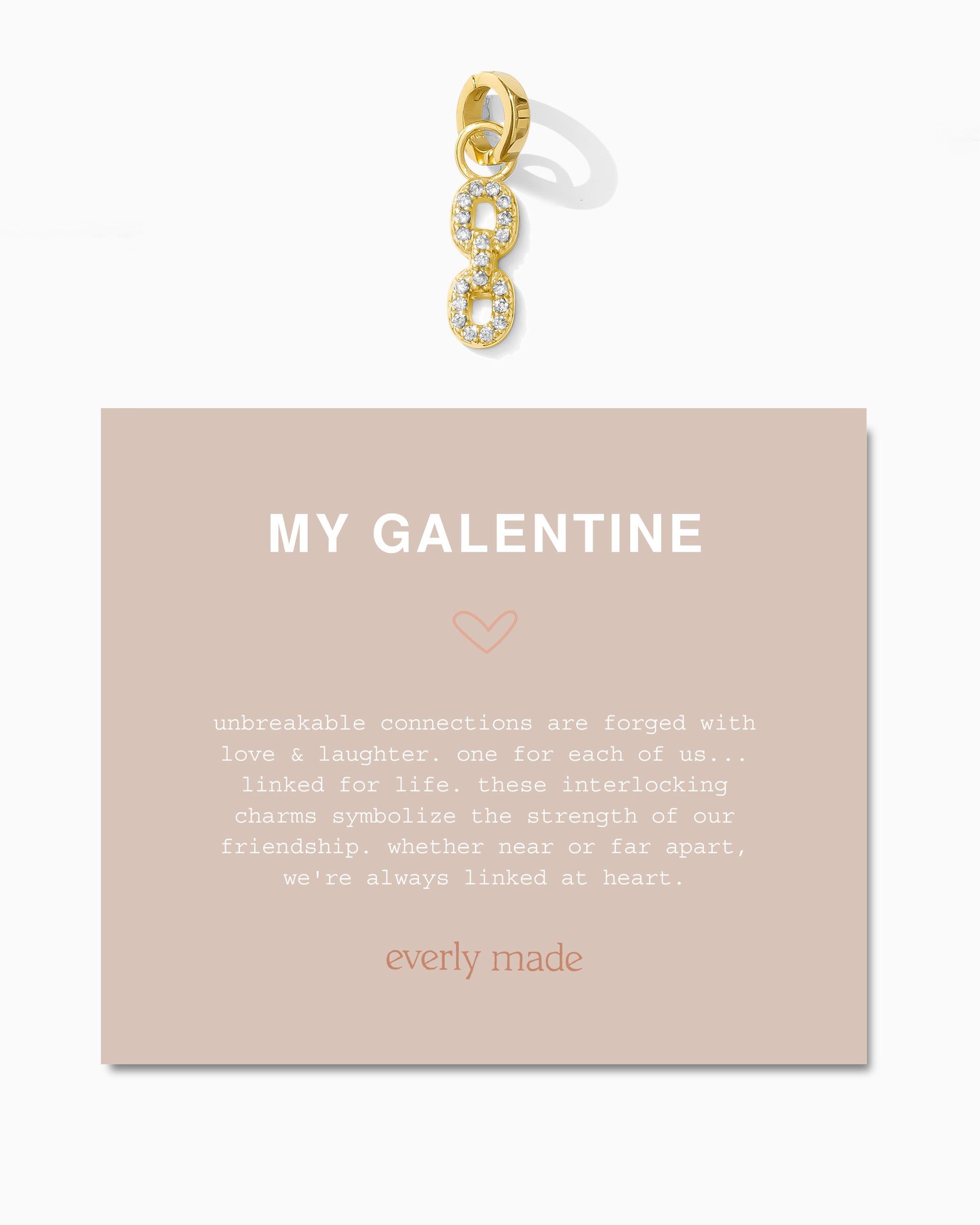 Pavé Linked Clarke Charm • My Galentine