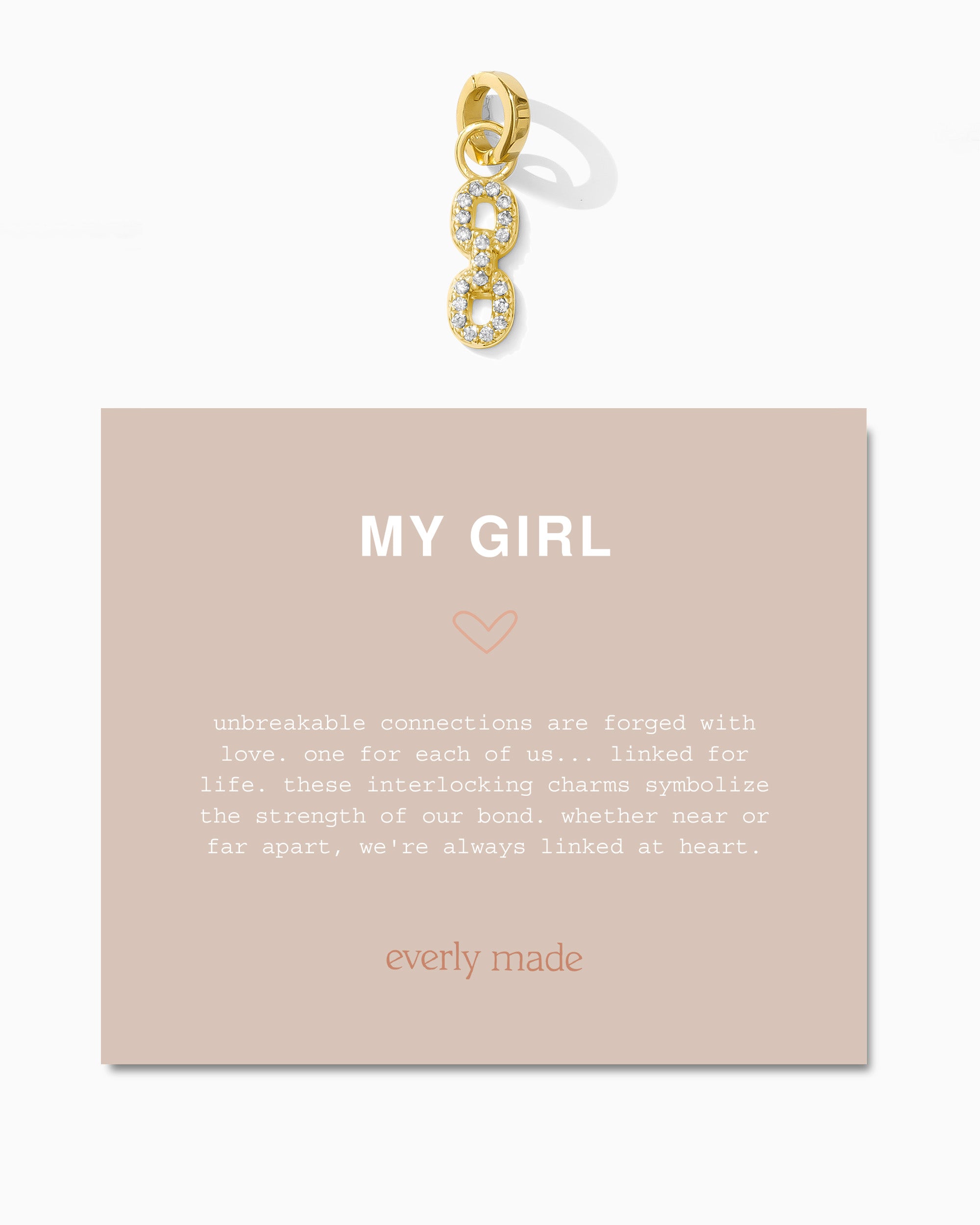 Pavé Linked Clarke Charm • My Girl