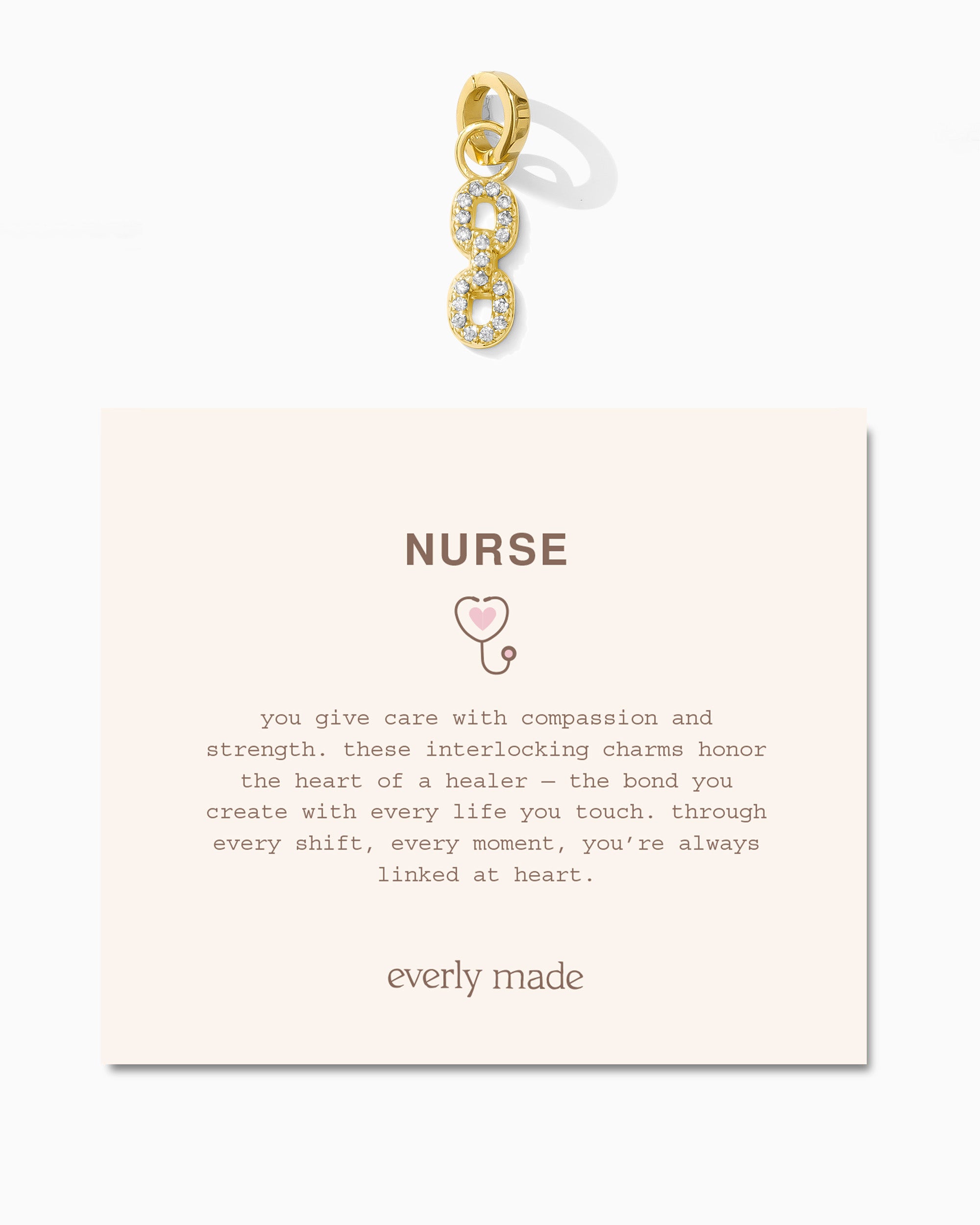 Pavé Linked Clarke Charm • Nurse