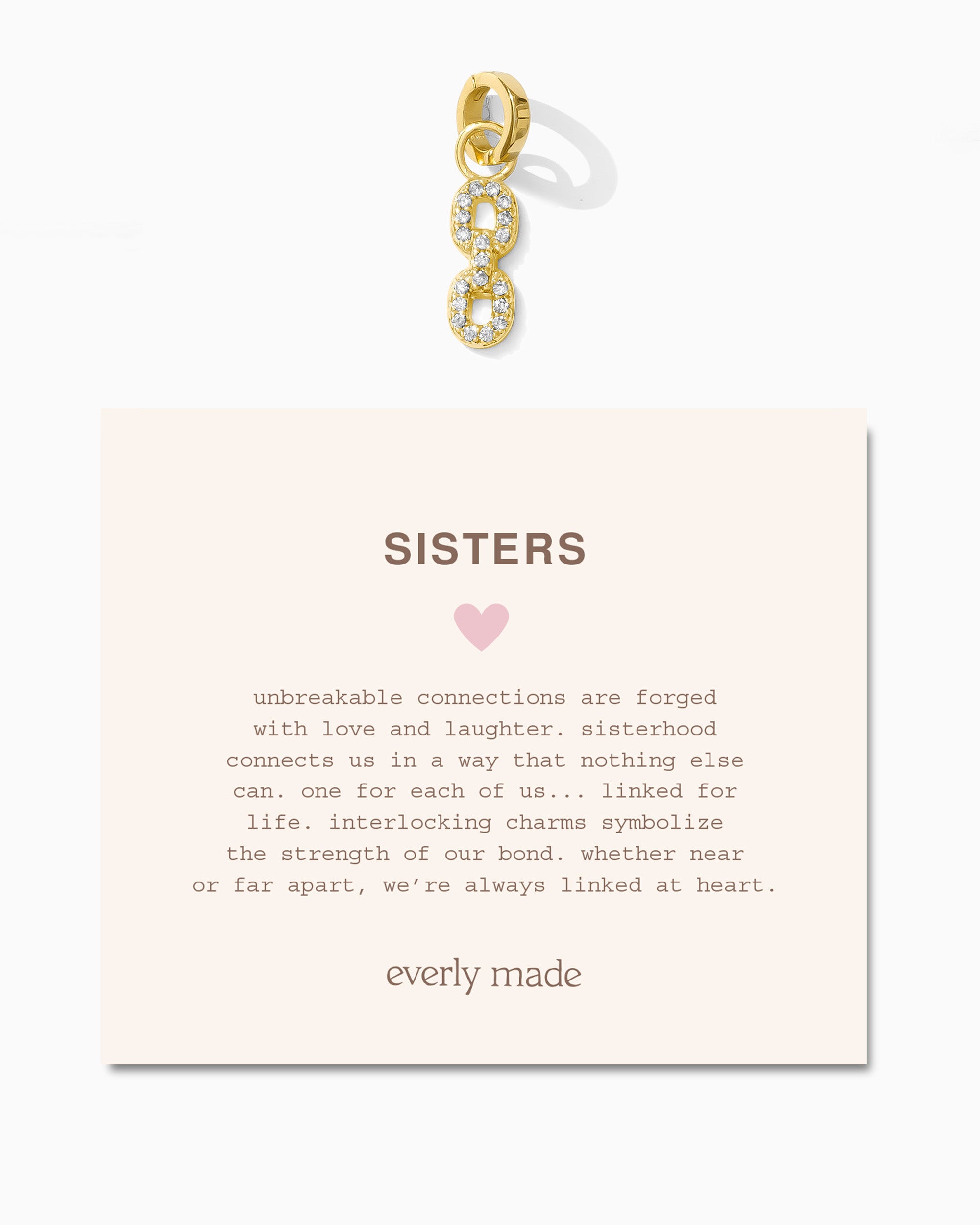 Pavé Linked Clarke Charm • Sisters