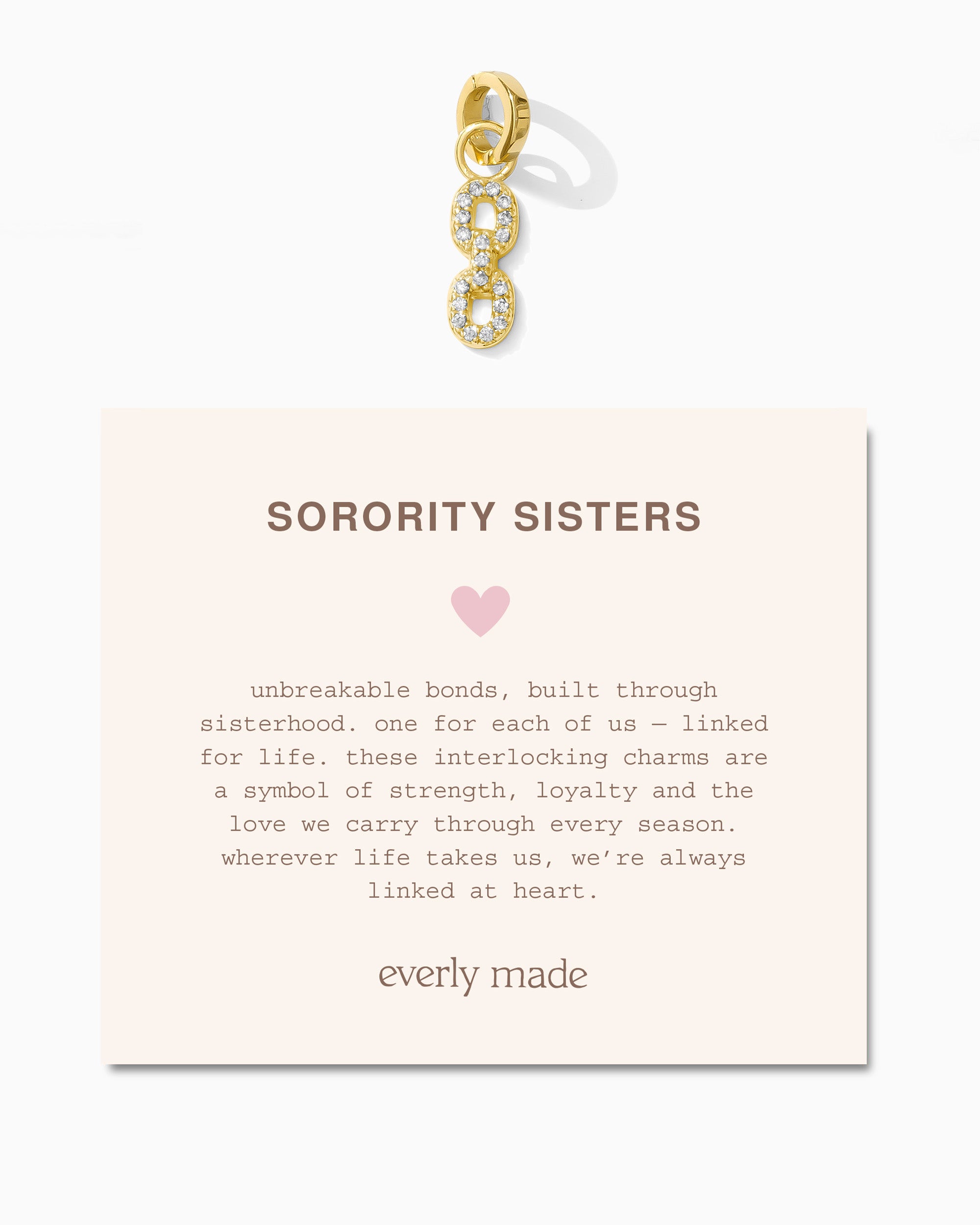 Pavé Linked Clarke Charm • Sorority Sisters
