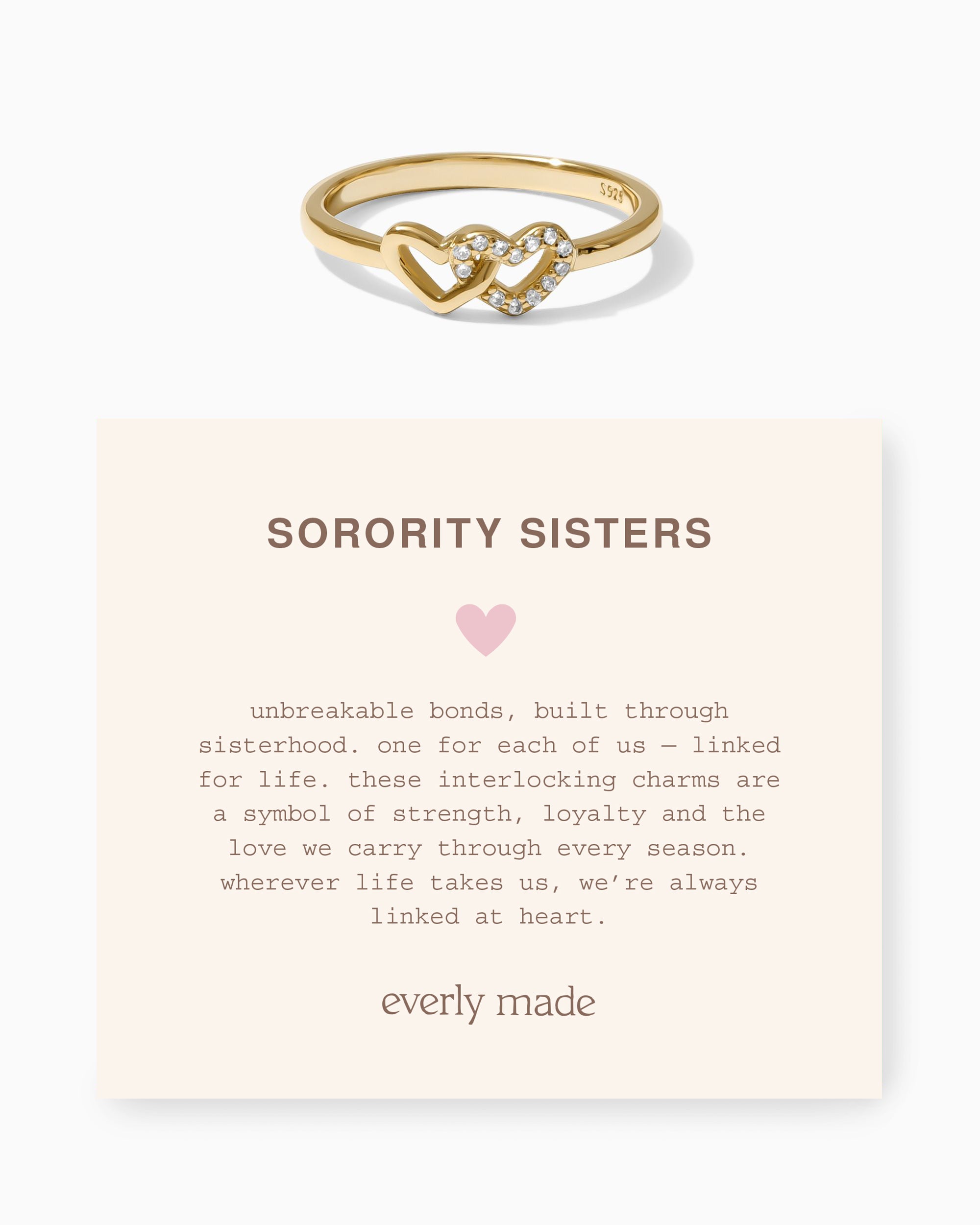 Linked Hearts CZ Ring • Sorority Sisters (Final Sale)