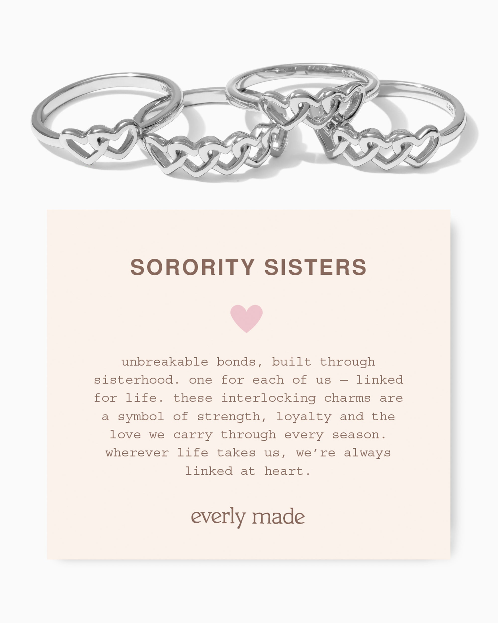 Linked Hearts Ring • Sorority Sisters