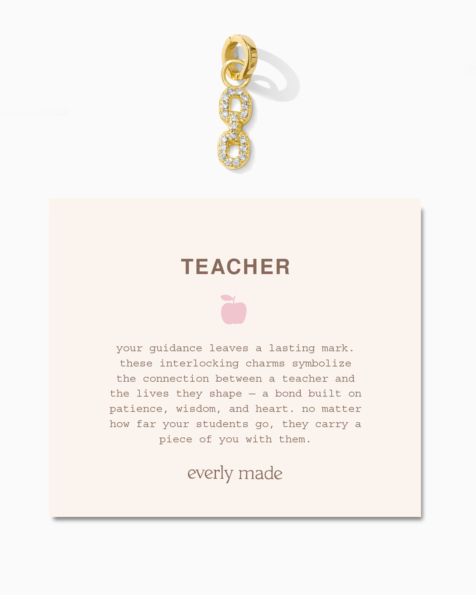 Pavé Linked Clarke Charm • Teacher