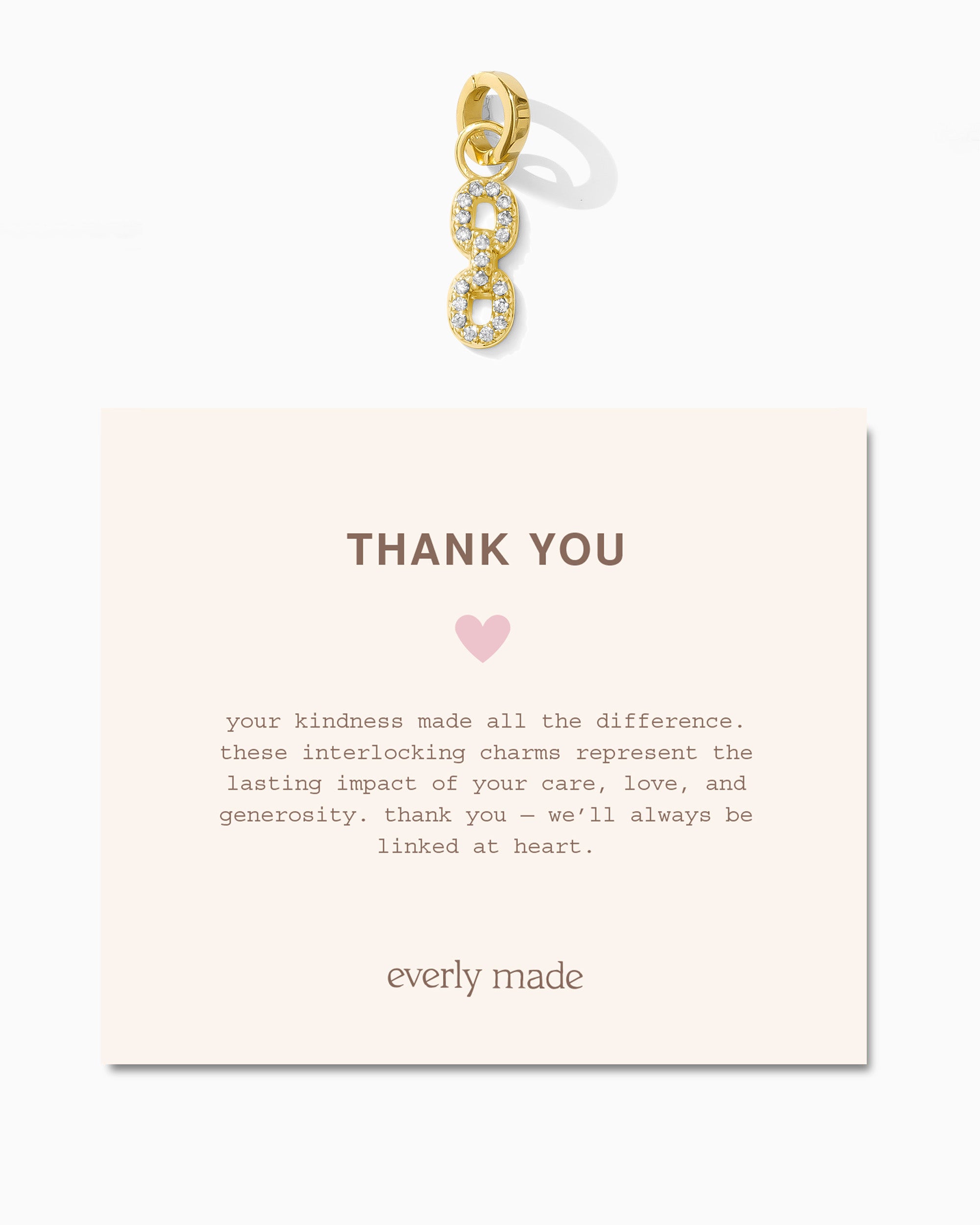 Pavé Linked Clarke Charm • Thank You