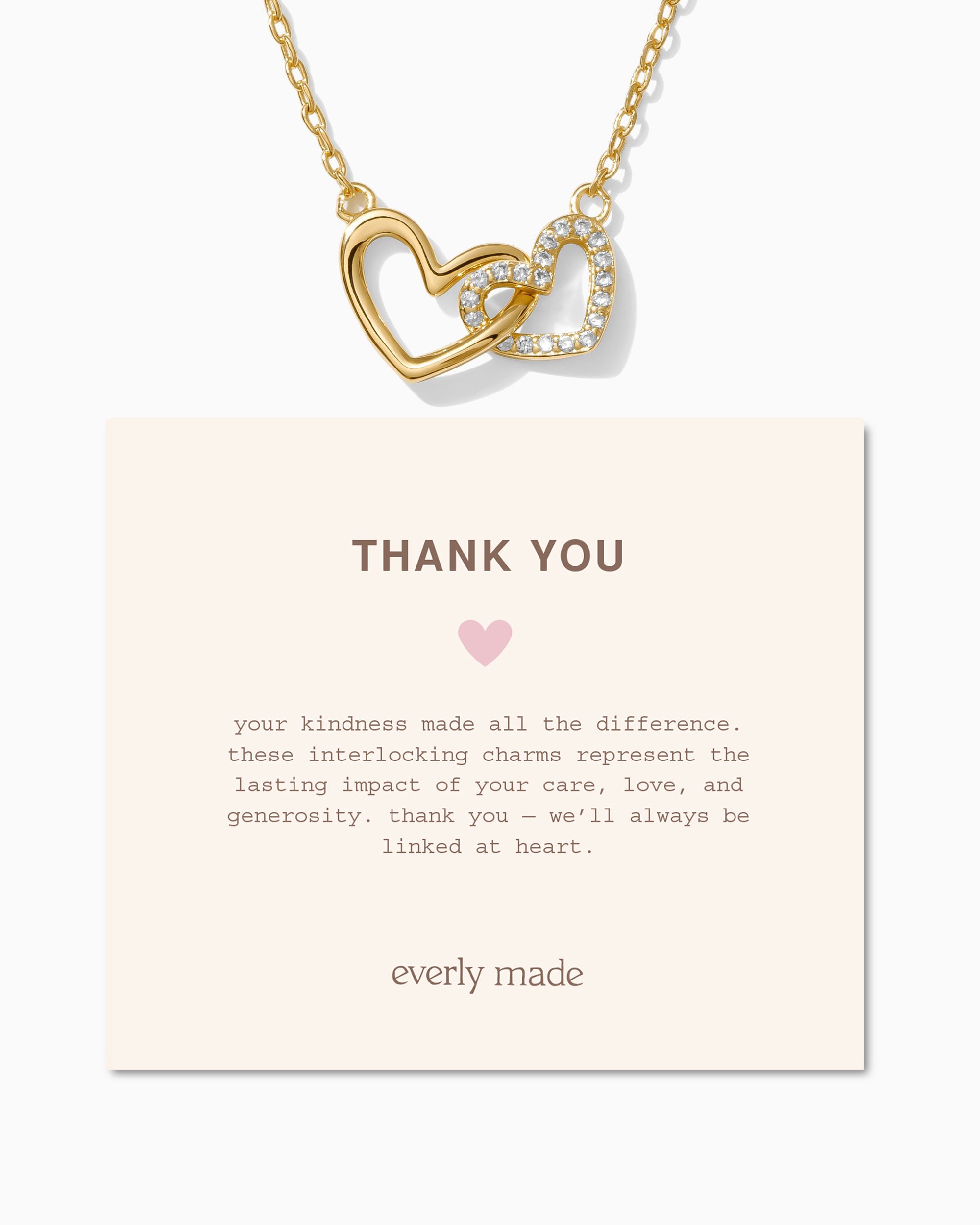 Linked Hearts Necklace • Thank You