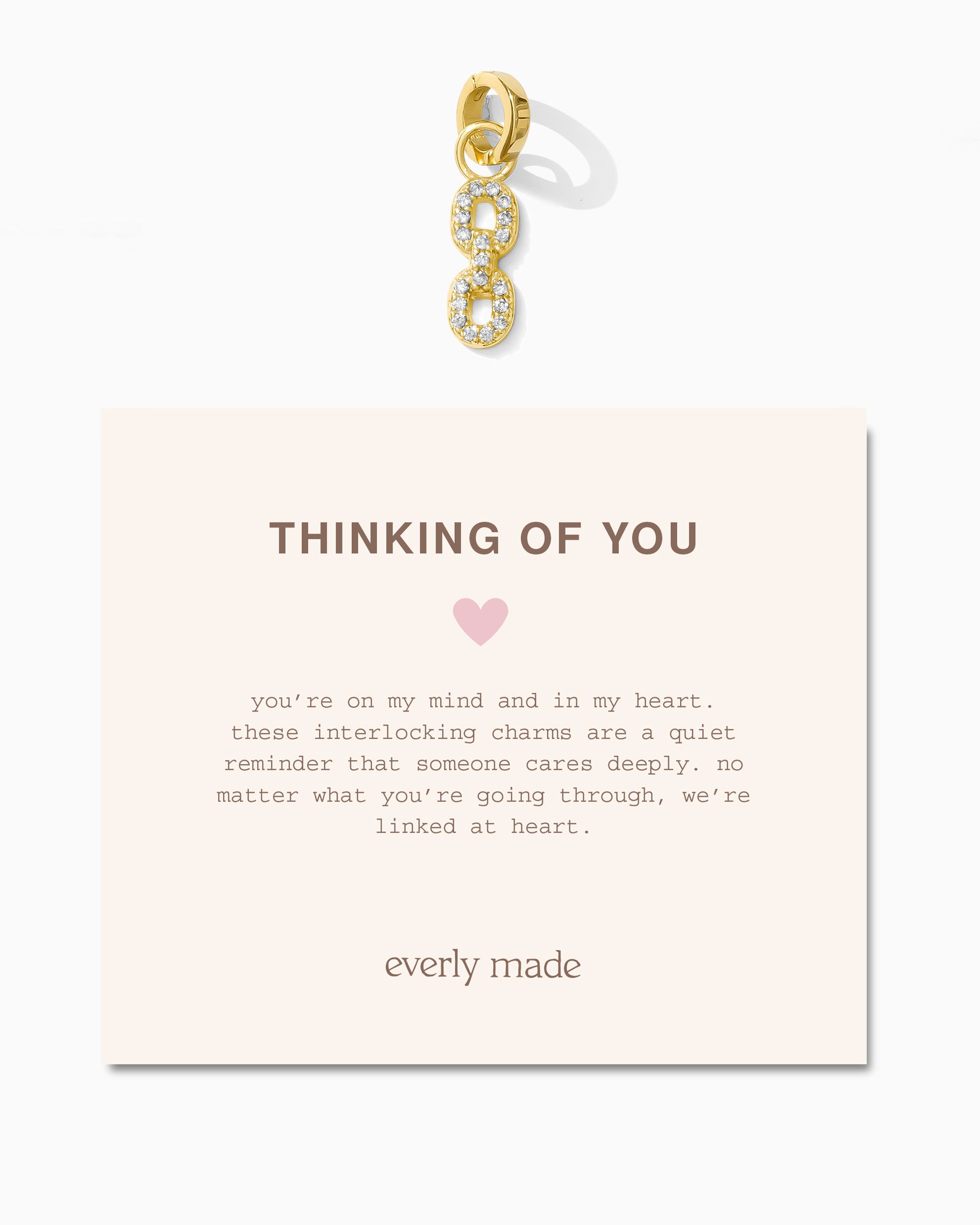 Pavé Linked Clarke Charm • Thinking of You