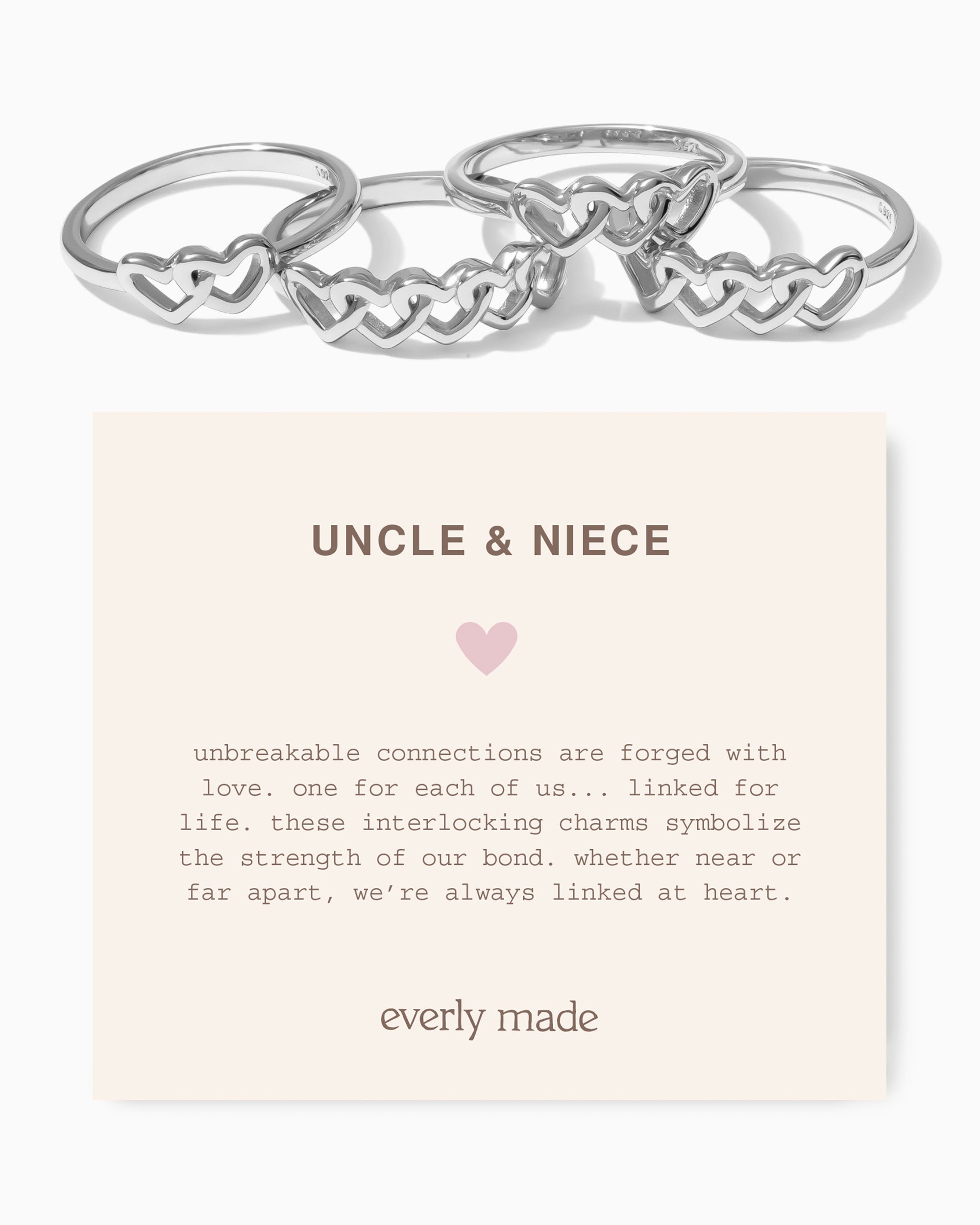 Linked Hearts Ring • Uncle & Niece