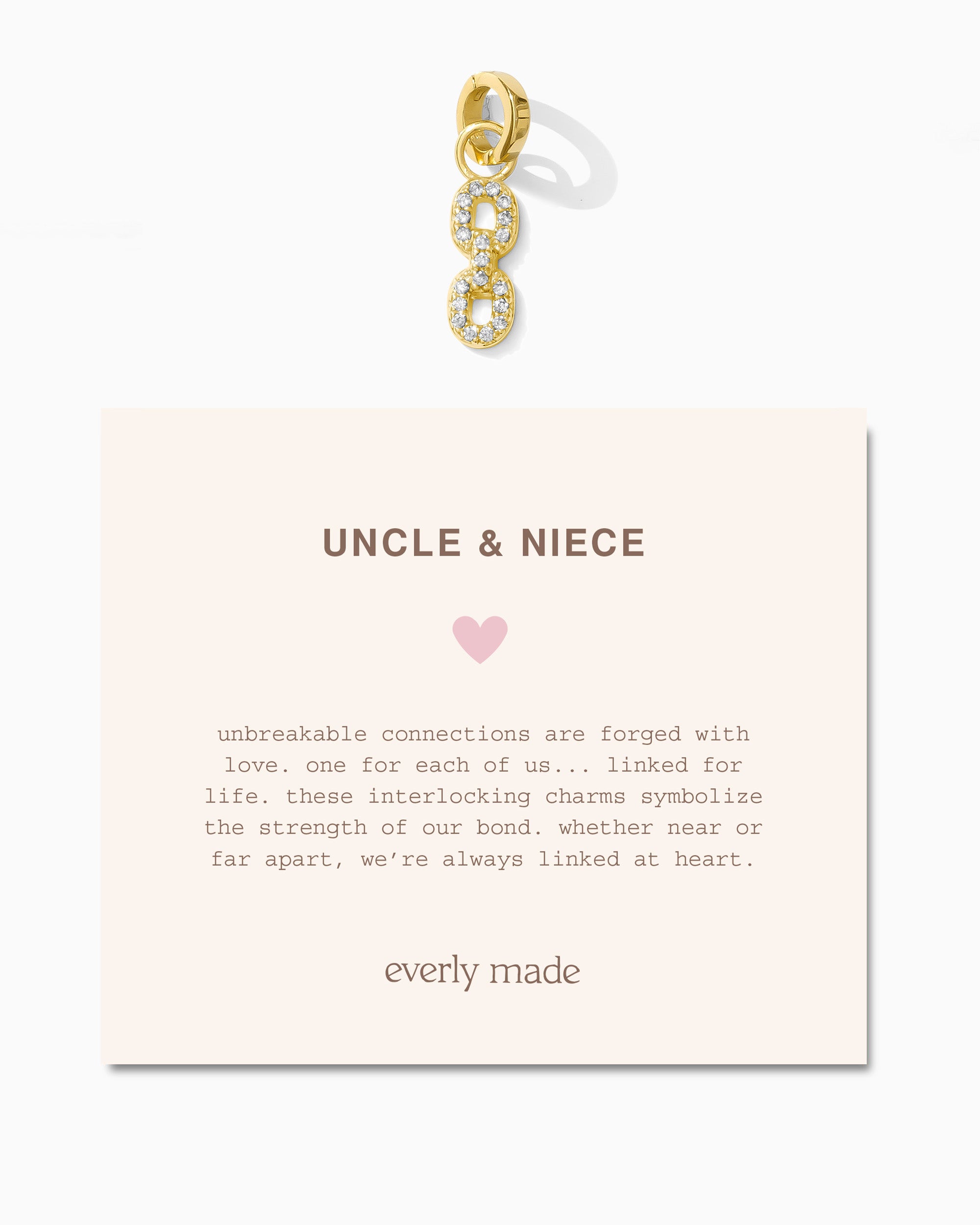 Pavé Linked Clarke Charm • Uncle & Niece