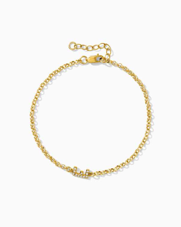 Addicot Pave Letter Bracelet