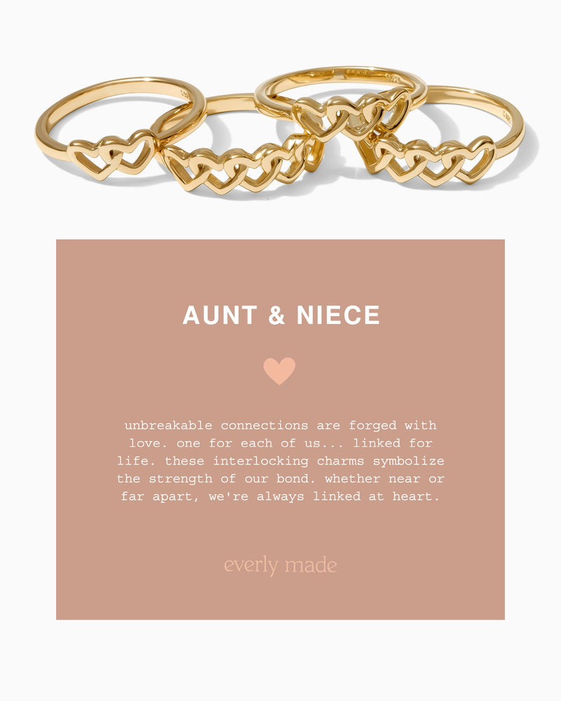 Linked Hearts Ring • Aunt & Niece