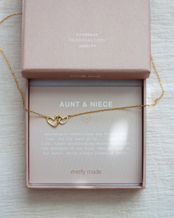 Linked Hearts Necklace • Aunt & Niece