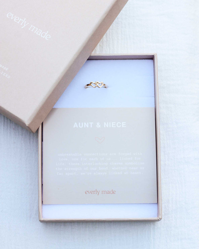 Linked Hearts Ring • Aunt & Niece