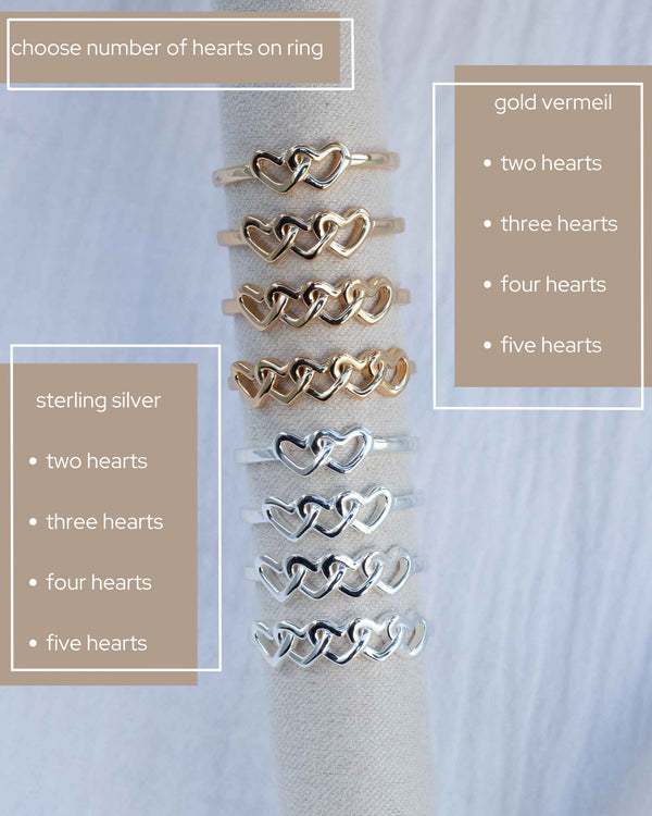 Linked Hearts Ring