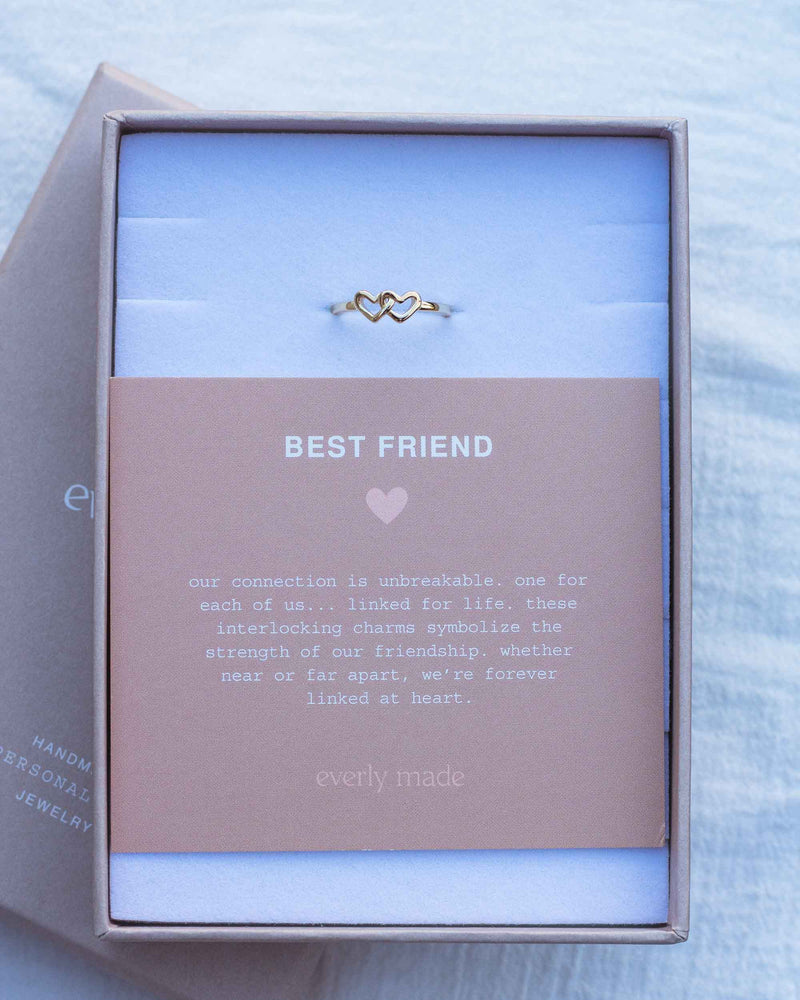 Linked Hearts Ring • Best Friend