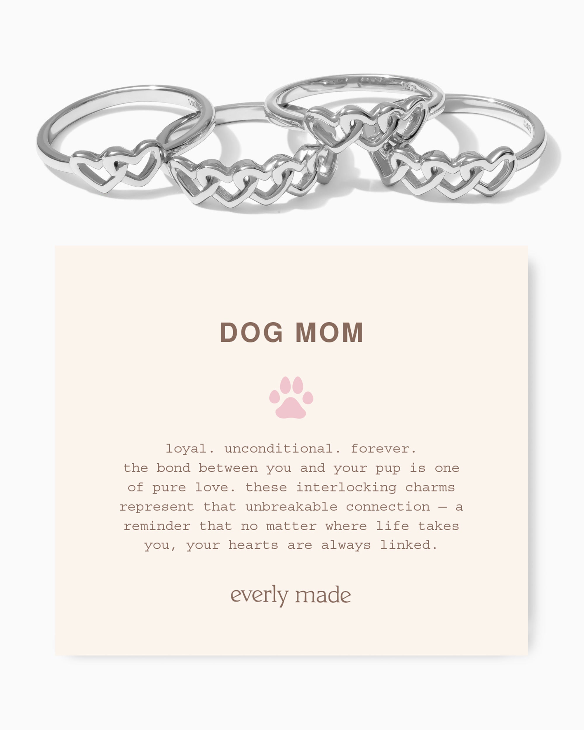 Linked Hearts Ring • Dog Mom