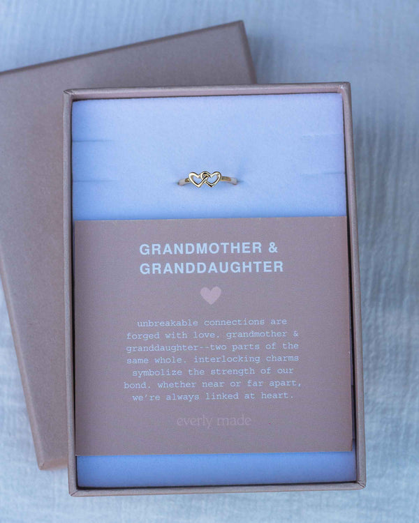 Linked Hearts Ring • Grandmother & Granddaughter