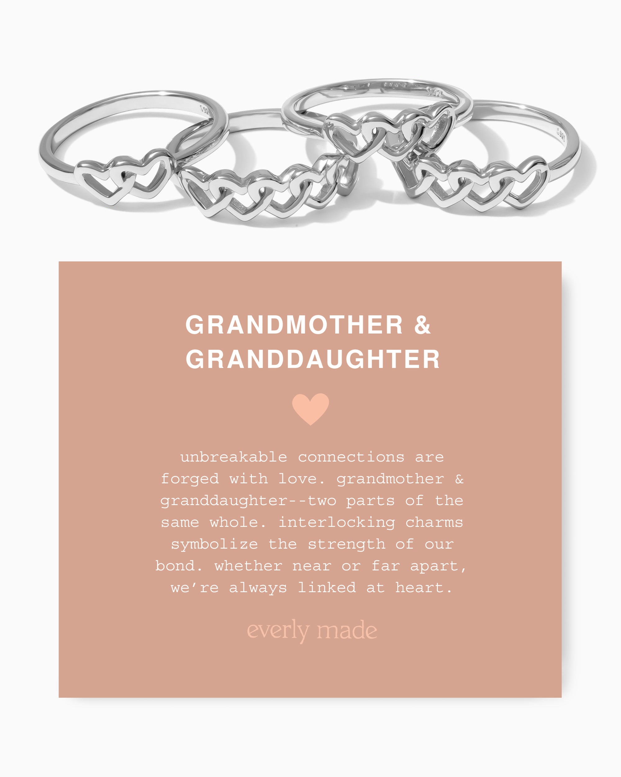 Linked Hearts Ring • Grandmother & Granddaughter