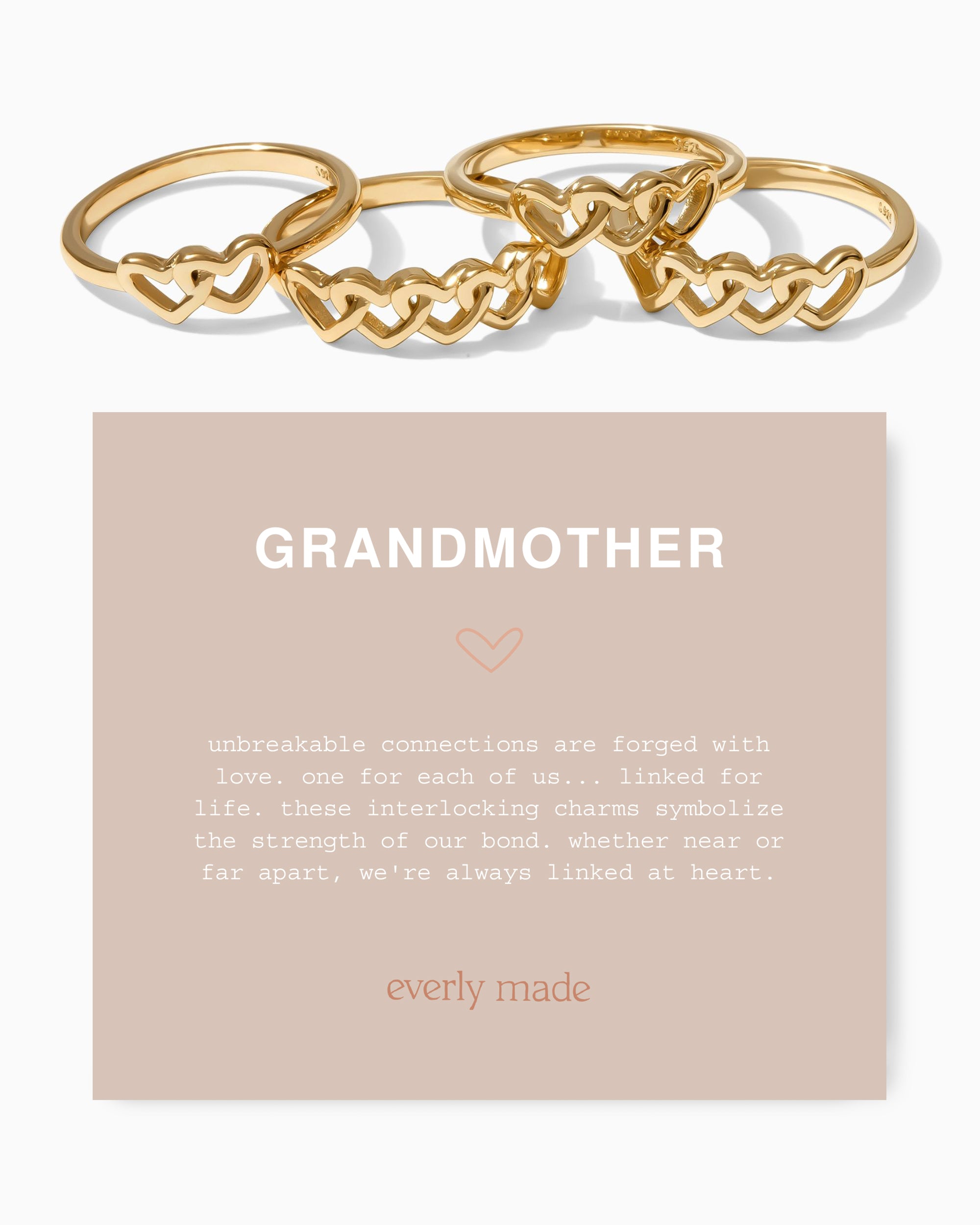 Linked Hearts Ring • Grandmother