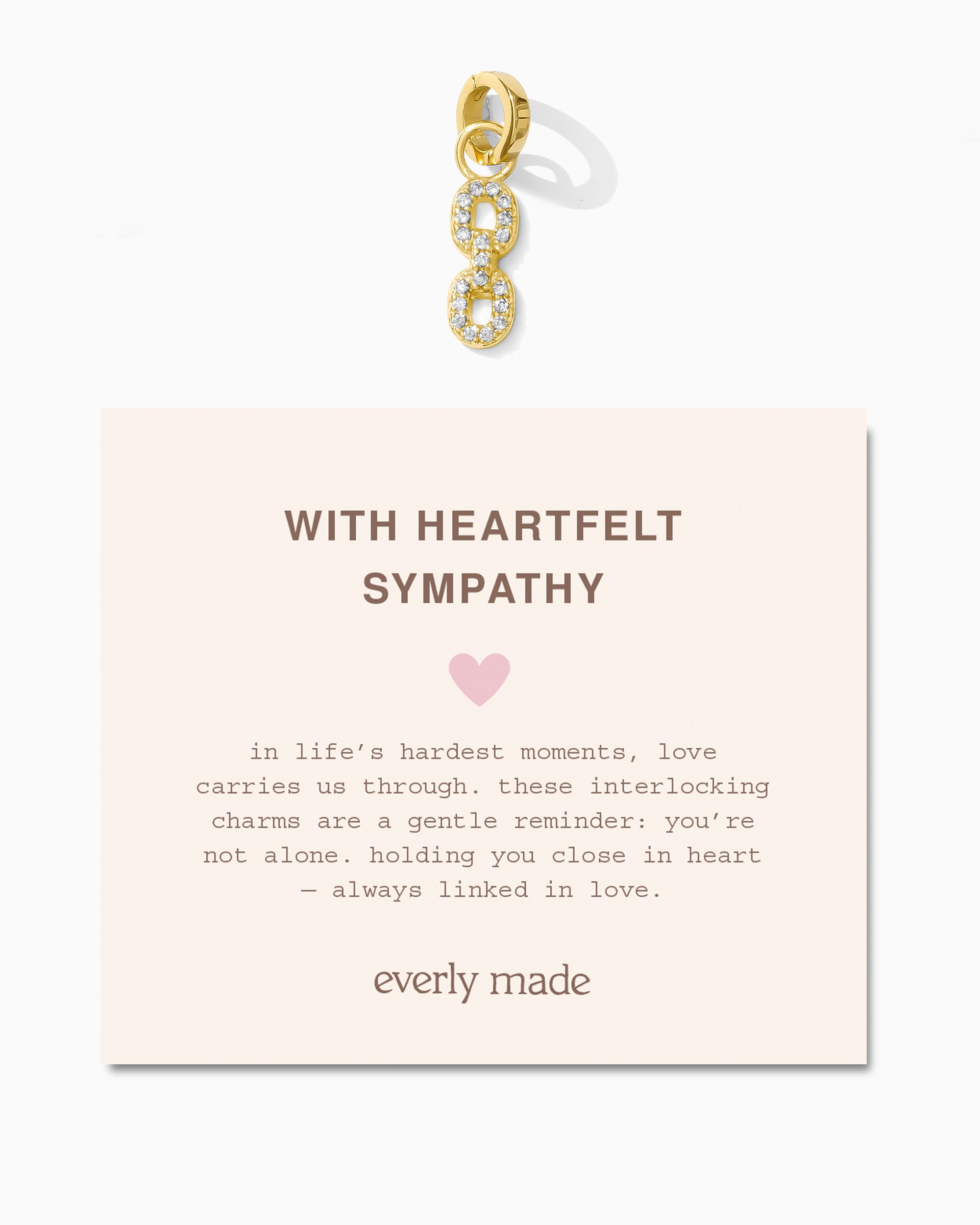 Pavé Linked Clarke Charm • With Heartfelt Sympathy