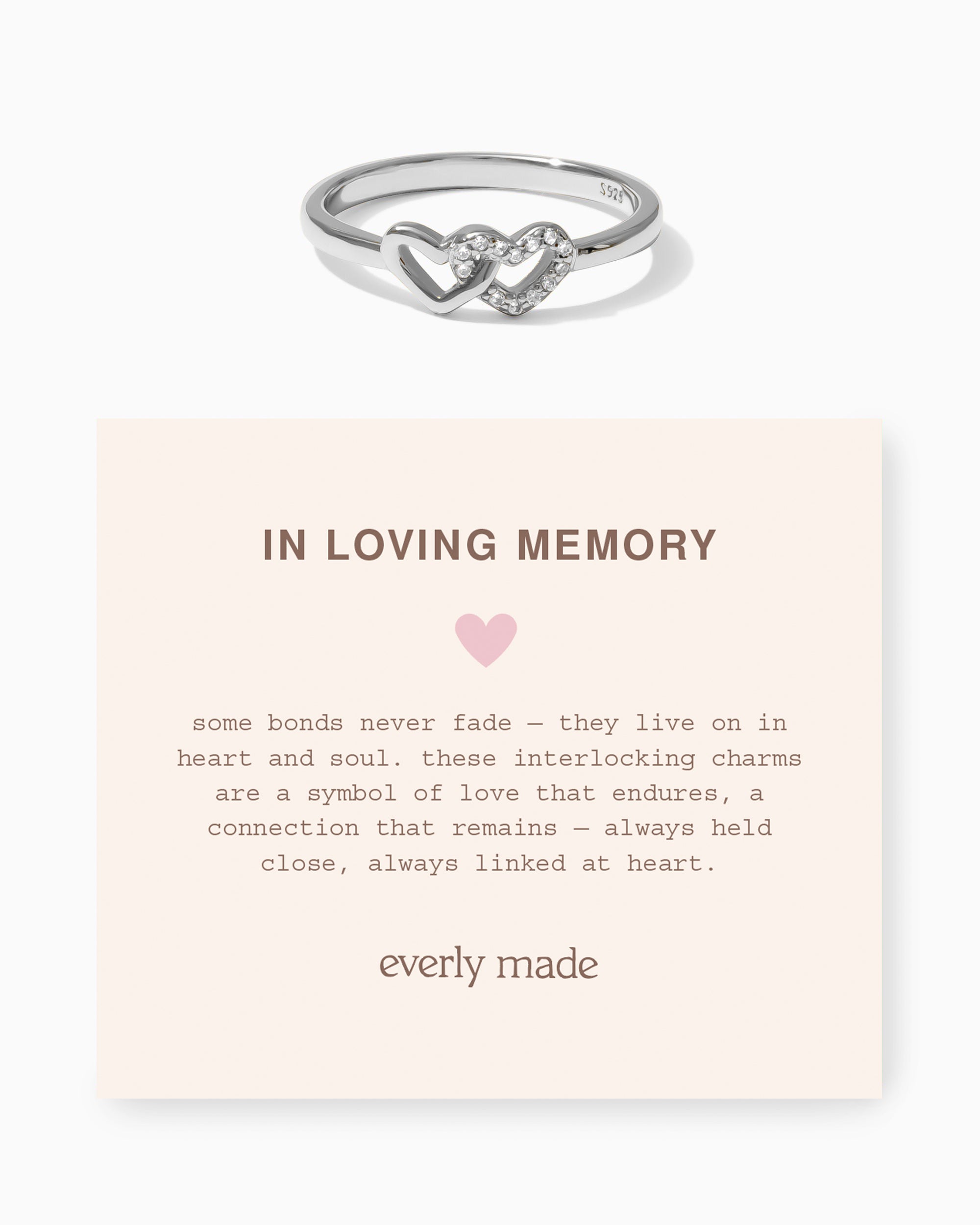 Linked Hearts CZ Ring • In Loving Memory (Final Sale)