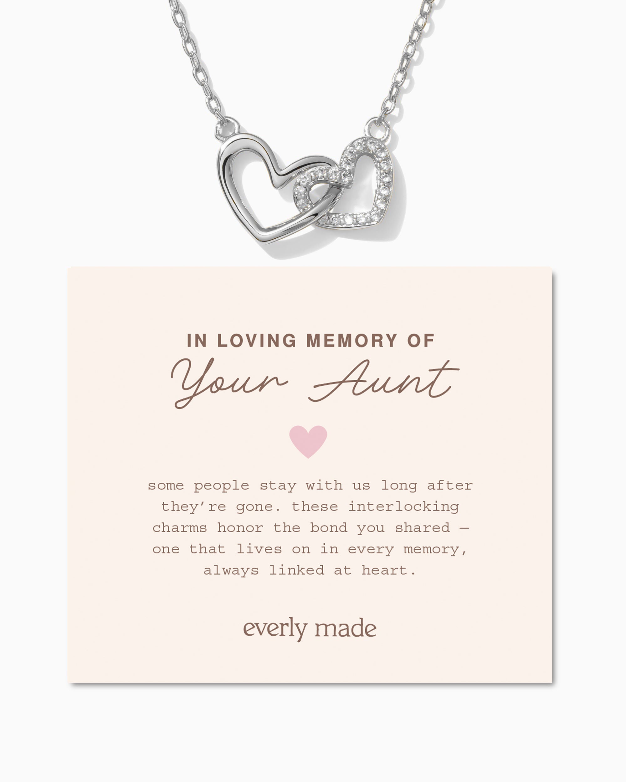 Linked Hearts Necklace • In Loving Memory of your Aunt